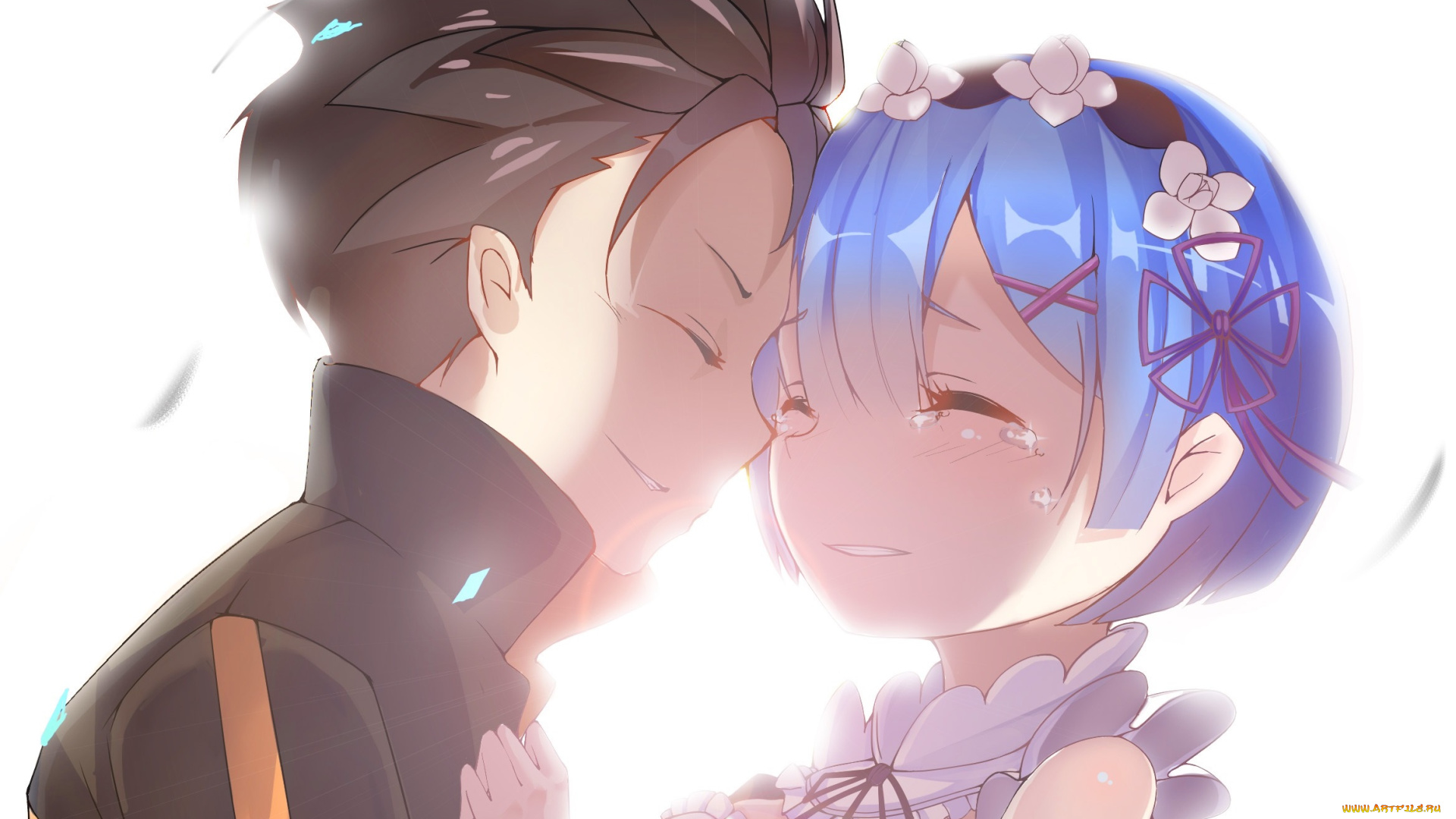 аниме, re, , zero, kara, hajimeru, isekai, seikatsu, субару, рем