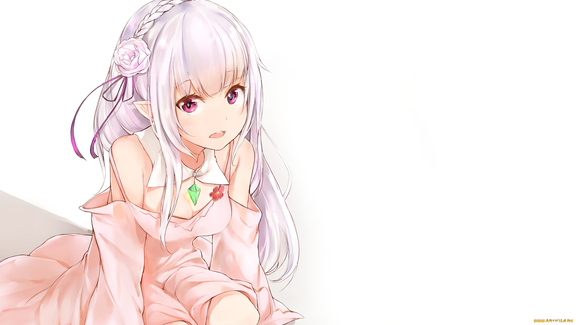 аниме, re, , zero, kara, hajimeru, isekai, seikatsu, фон, взгляд, девушка