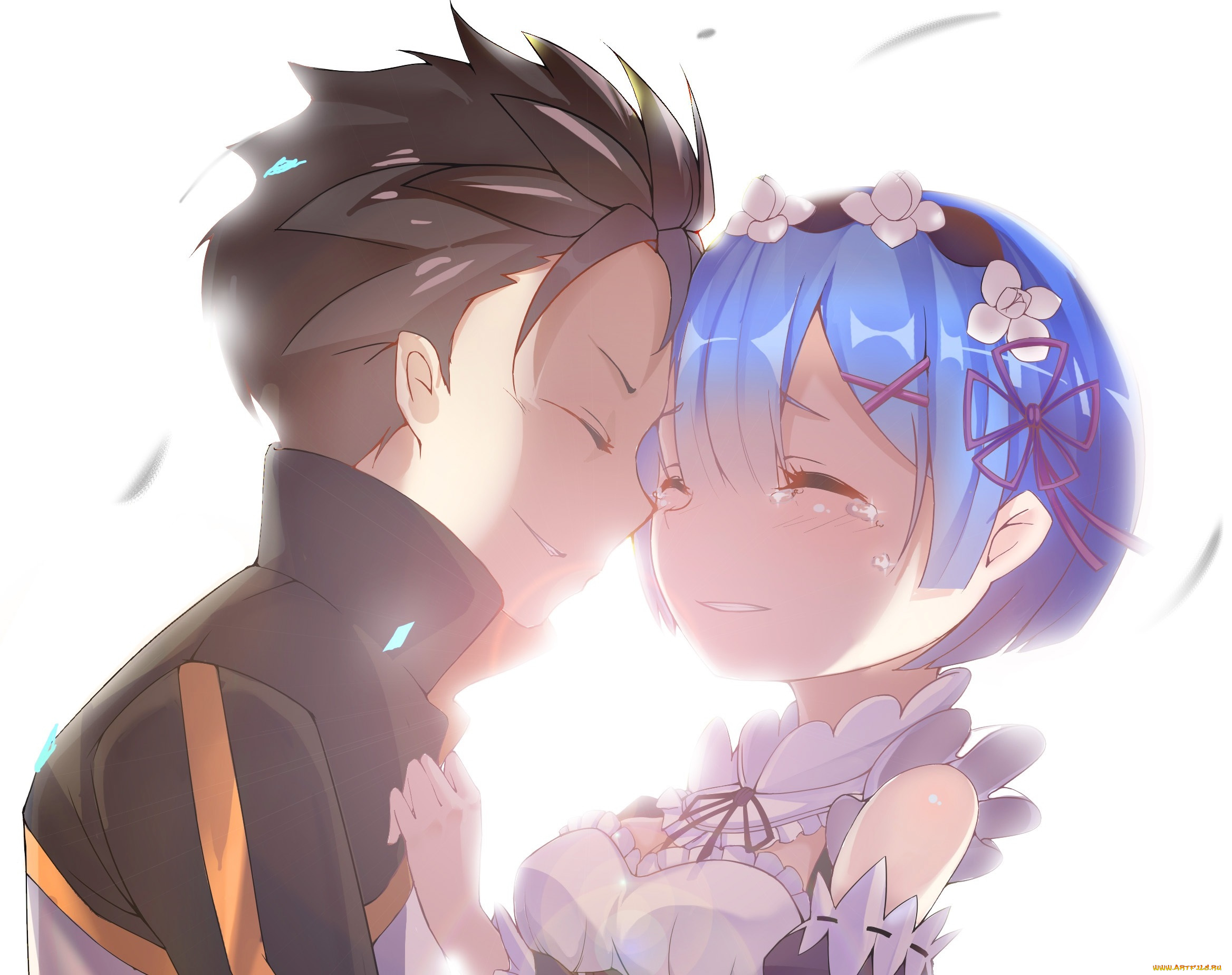 аниме, re, , zero, kara, hajimeru, isekai, seikatsu, субару, рем