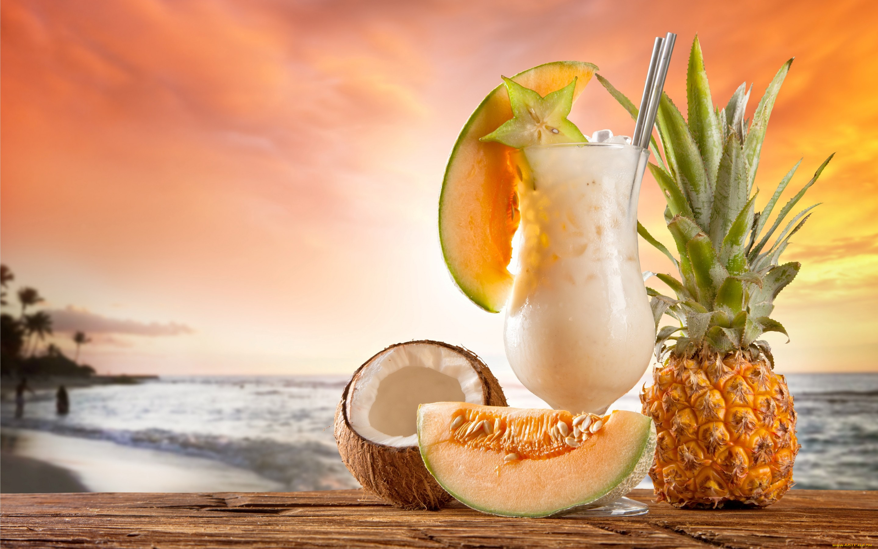 еда, напитки, , коктейль, drink, tropical, фрукты, коктейль, пляж, море, paradise, sea, beach, summer, cocktail, fruit, fresh