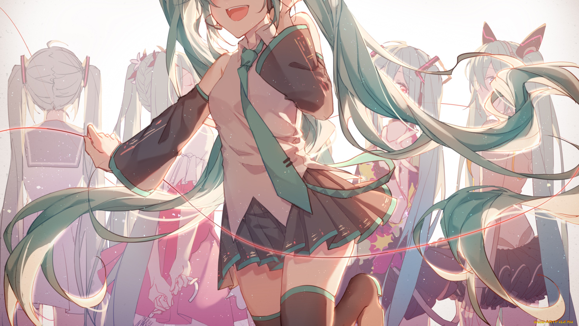 аниме, vocaloid, hatsune, miku