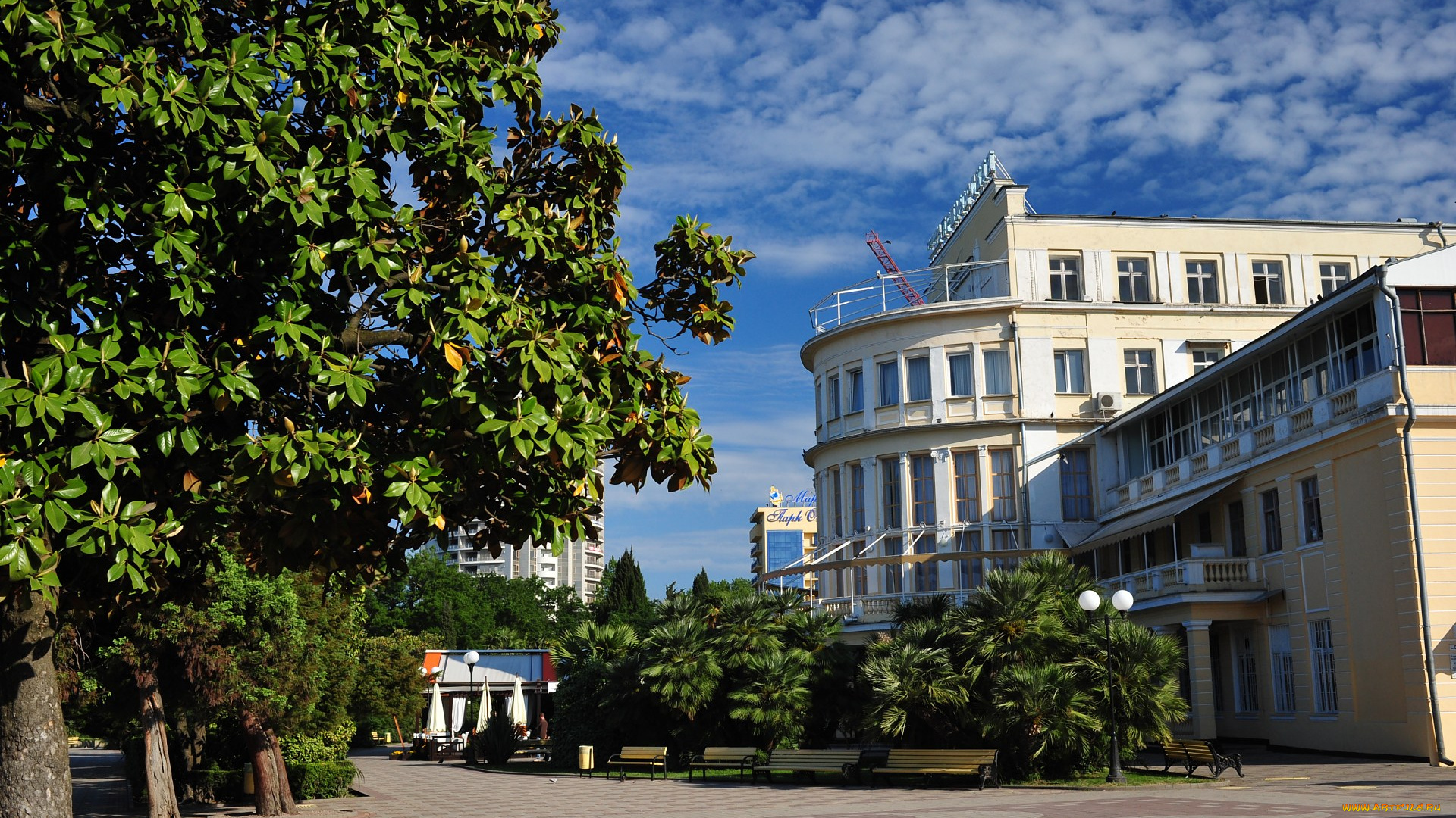 гостиница, приморская, сочи, города, улицы, площади, набережные