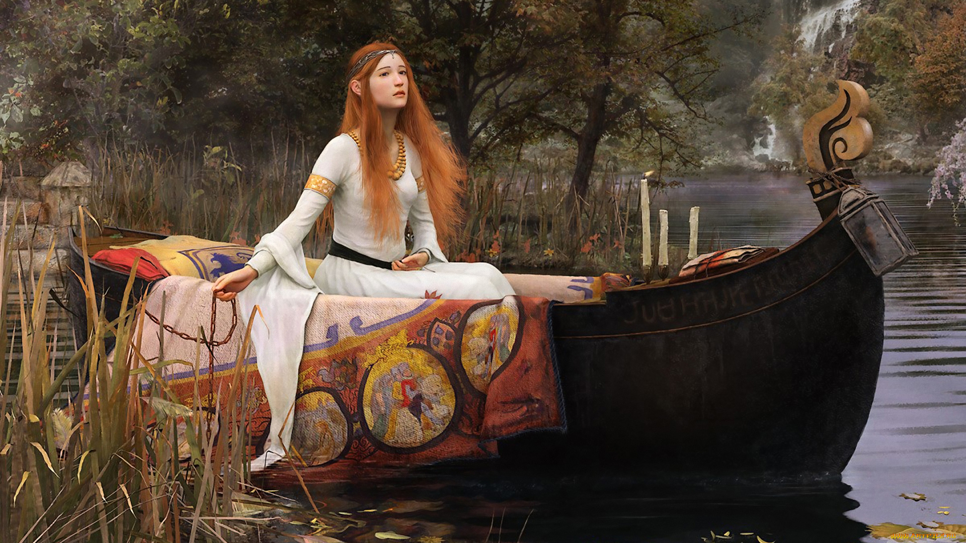 lady, of, shalott, рисованные