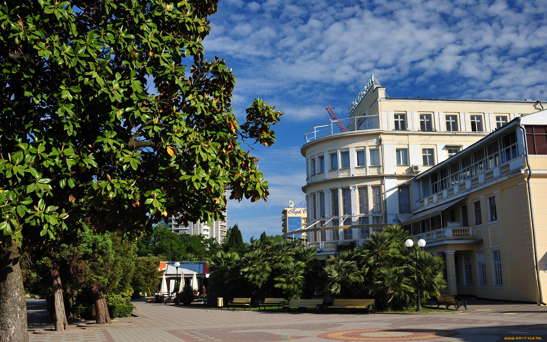 гостиница, приморская, сочи, города, улицы, площади, набережные