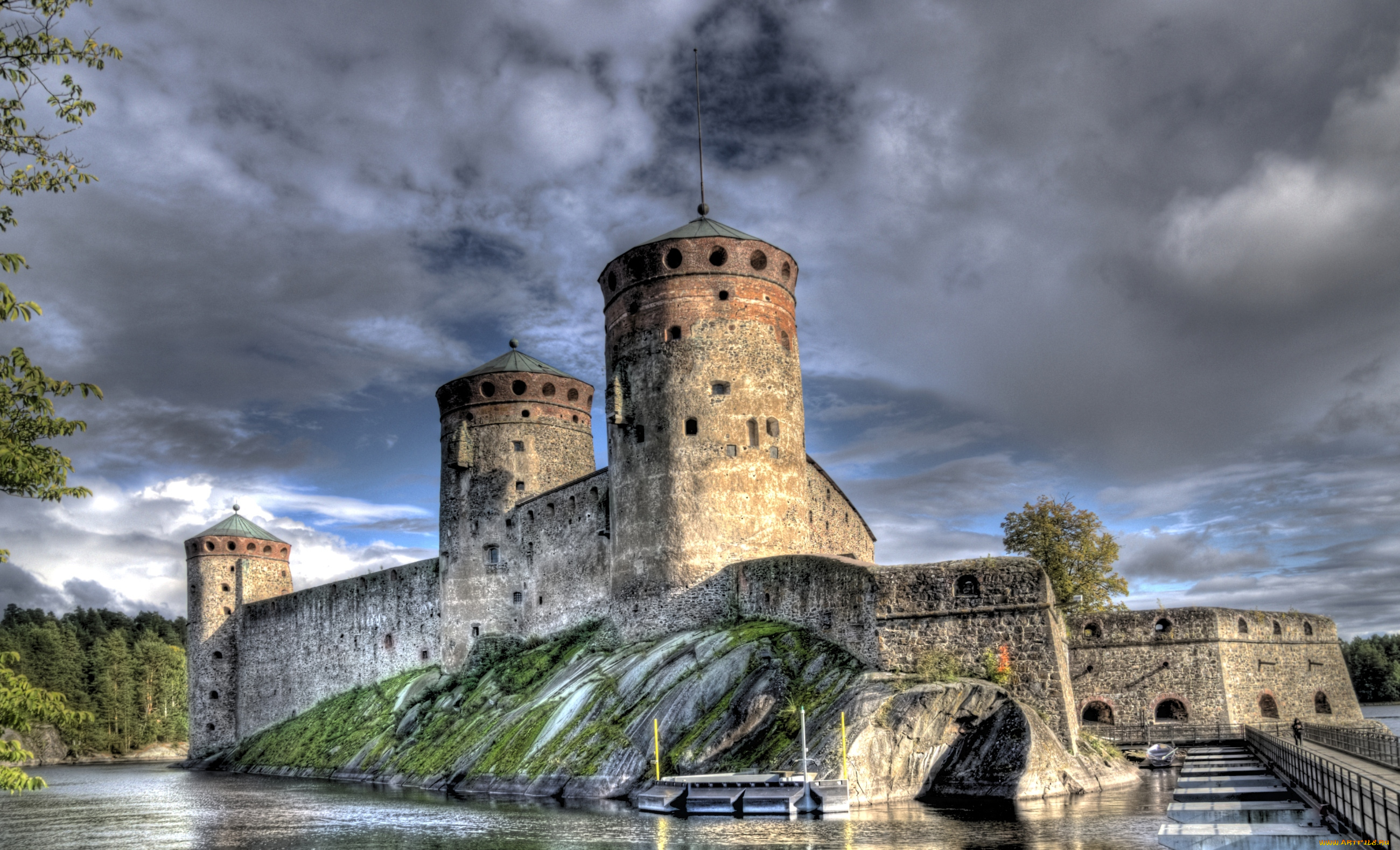 финляндия, города, дворцы, замки, крепости, крепость, каменный, башня