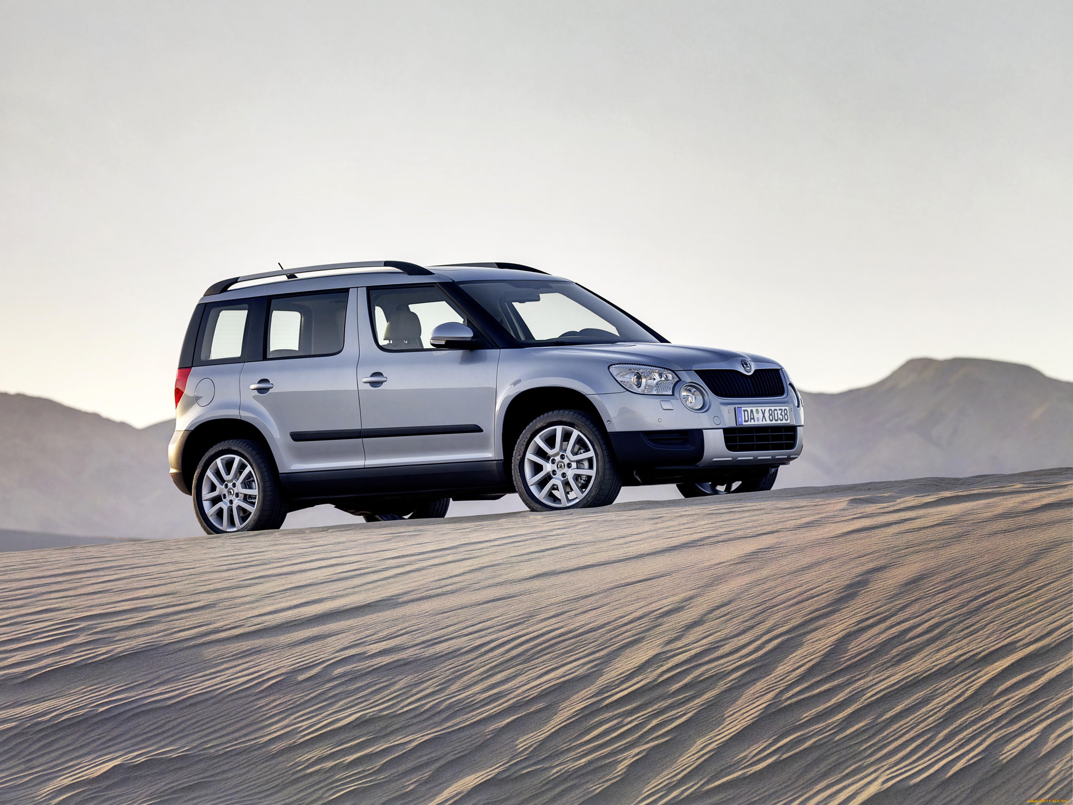 автомобили, skoda, yeti, светлый, 2009г