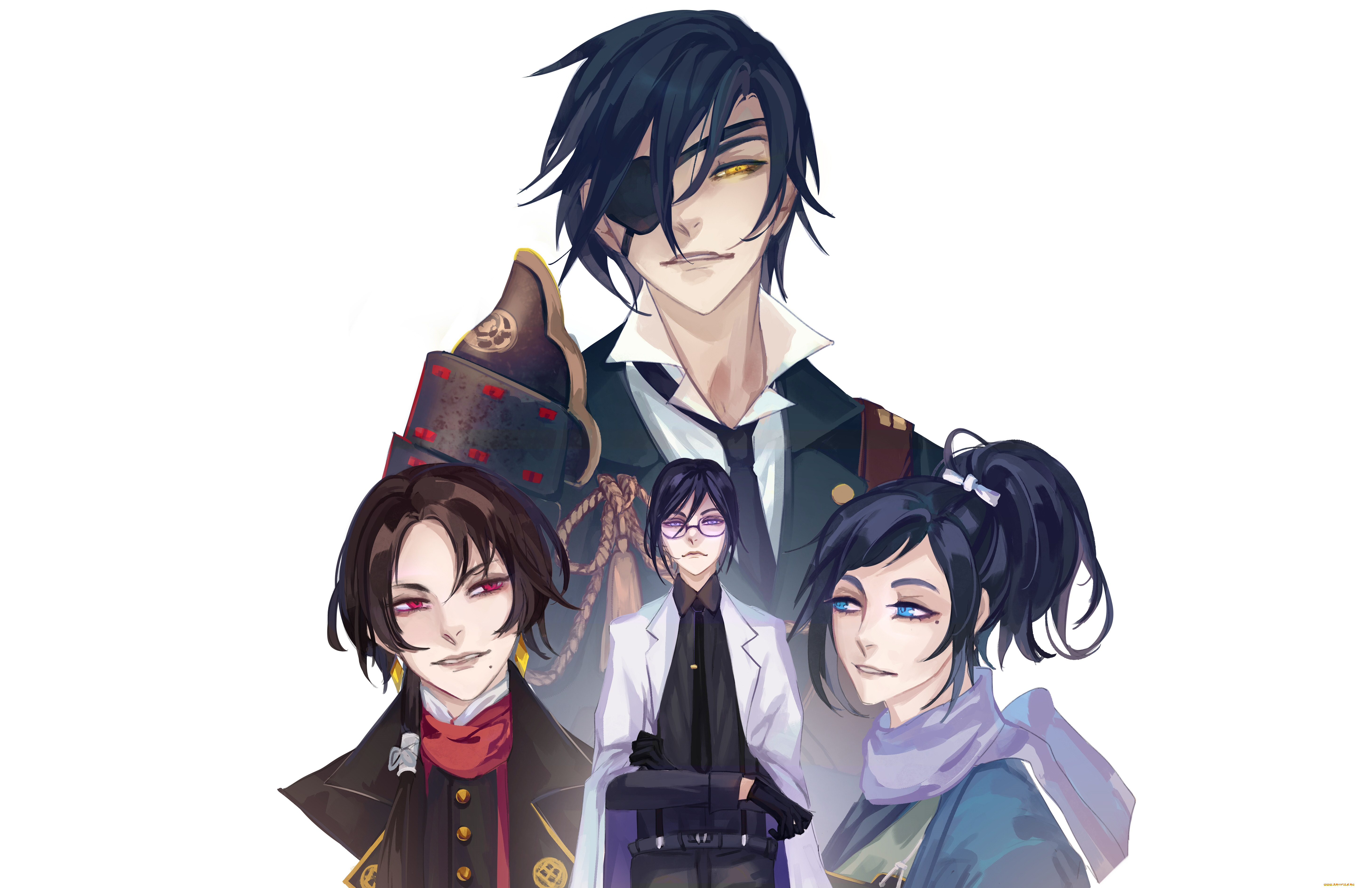 аниме, touken, ranbu, танец, мечей