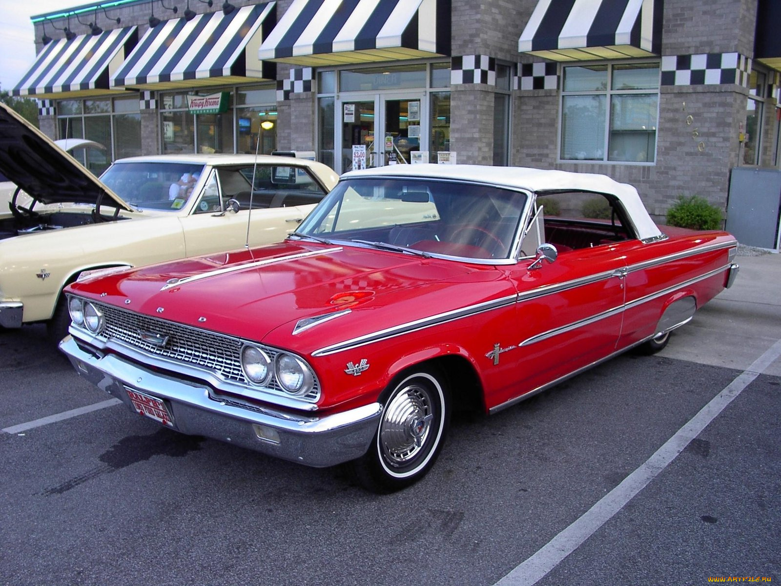 1963, ford, galaxie, 500, convertible, classic, автомобили
