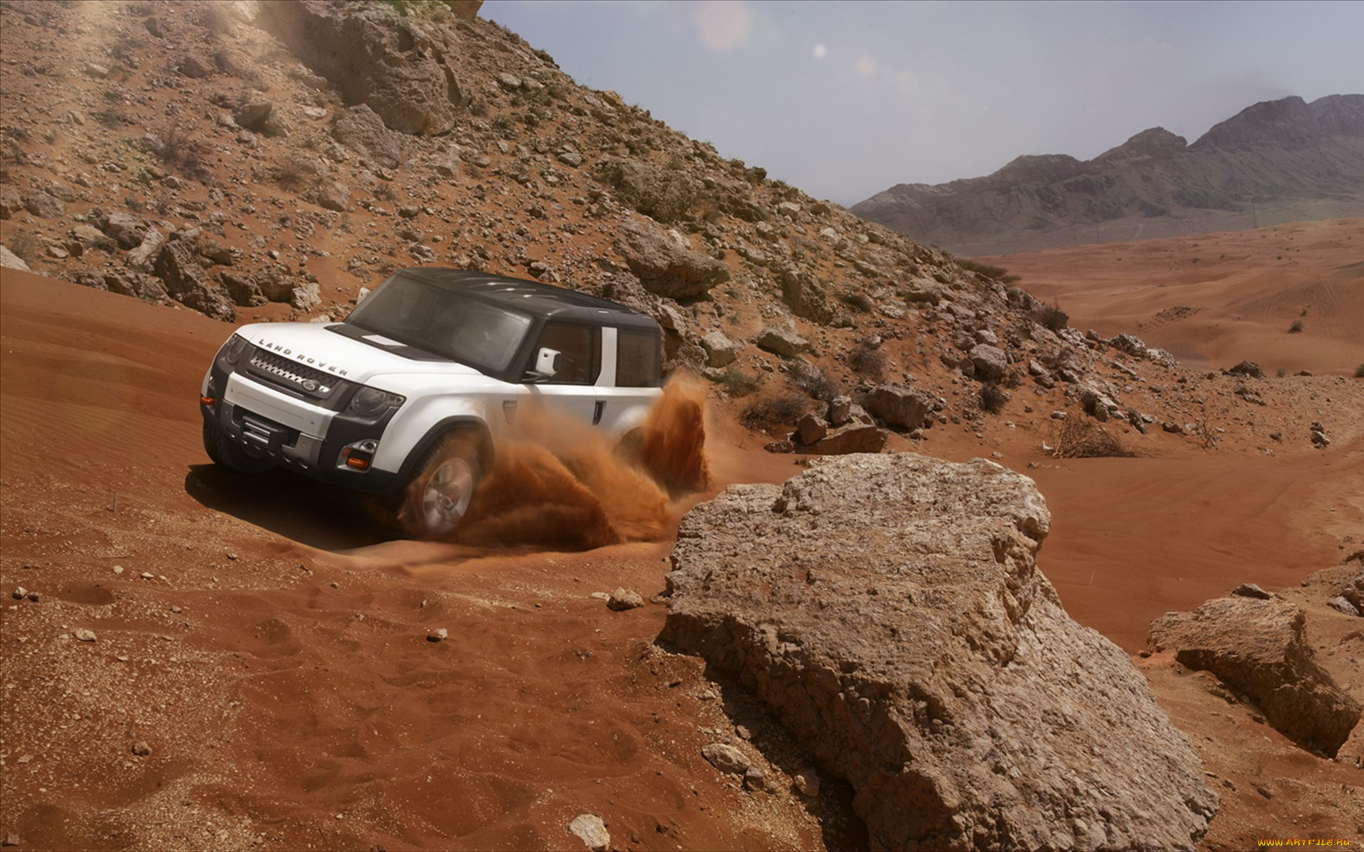 land, rover, dc100, concept, 2012, автомобили, песок