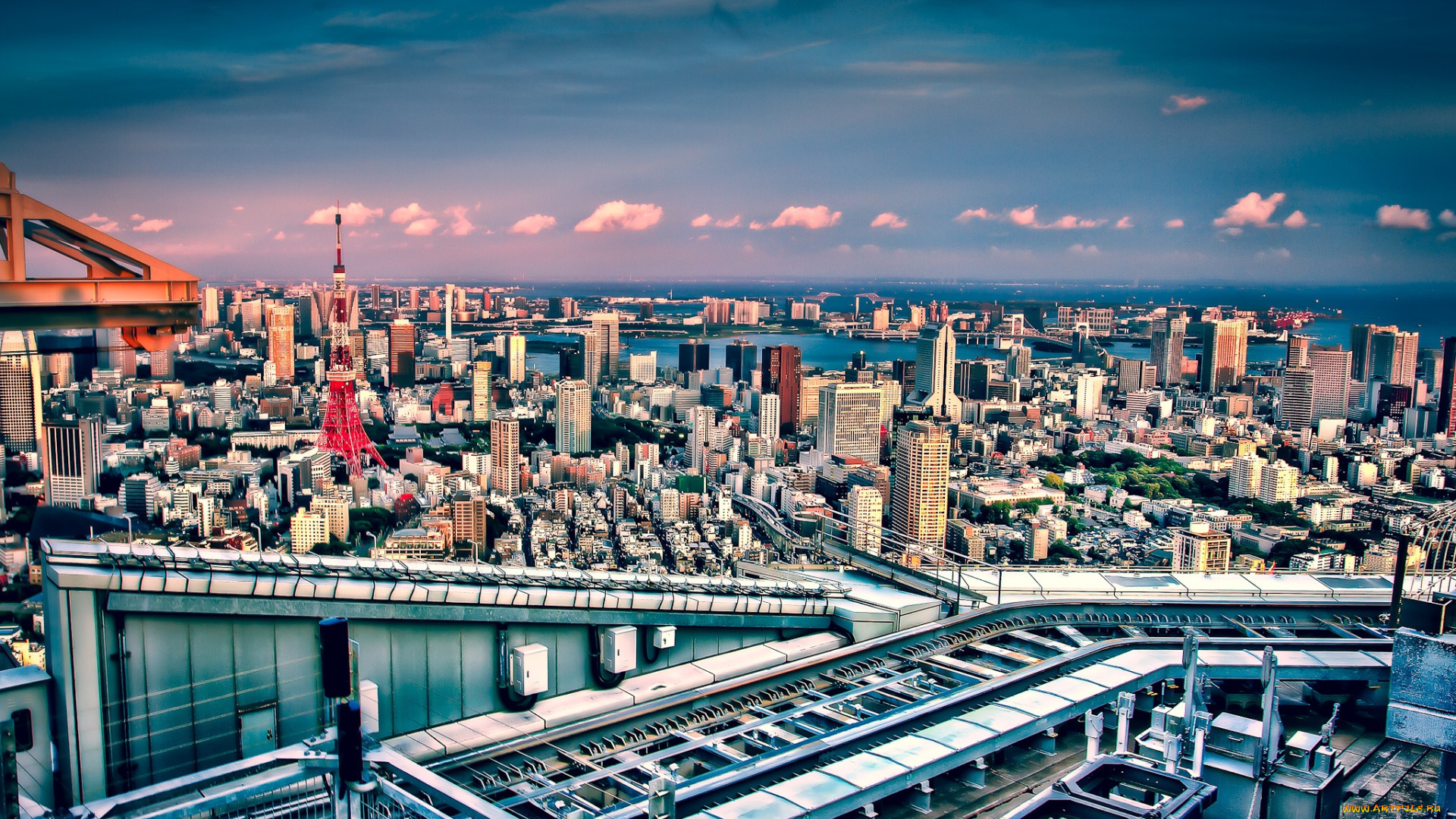 города, токио, Япония, панорама, небоскребы