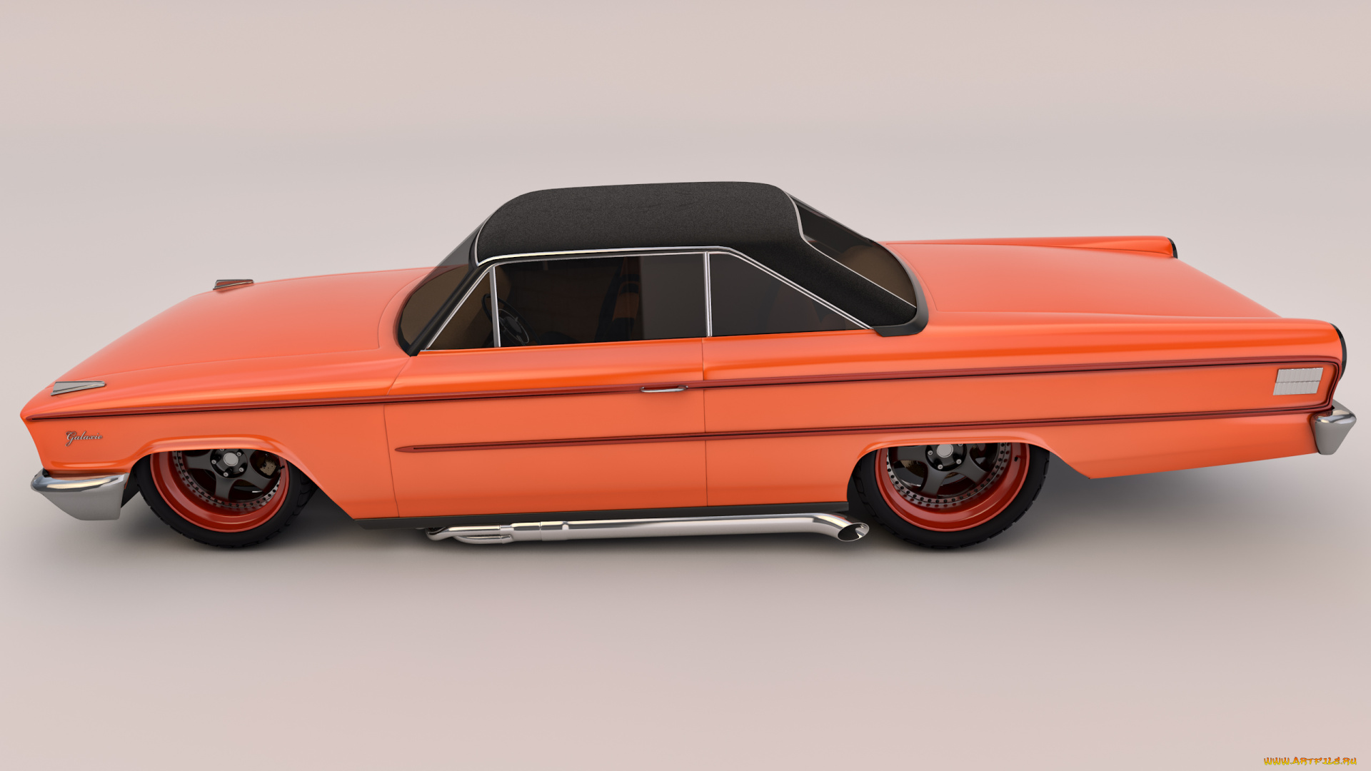 автомобили, 3д, galaxie, 1963, ford