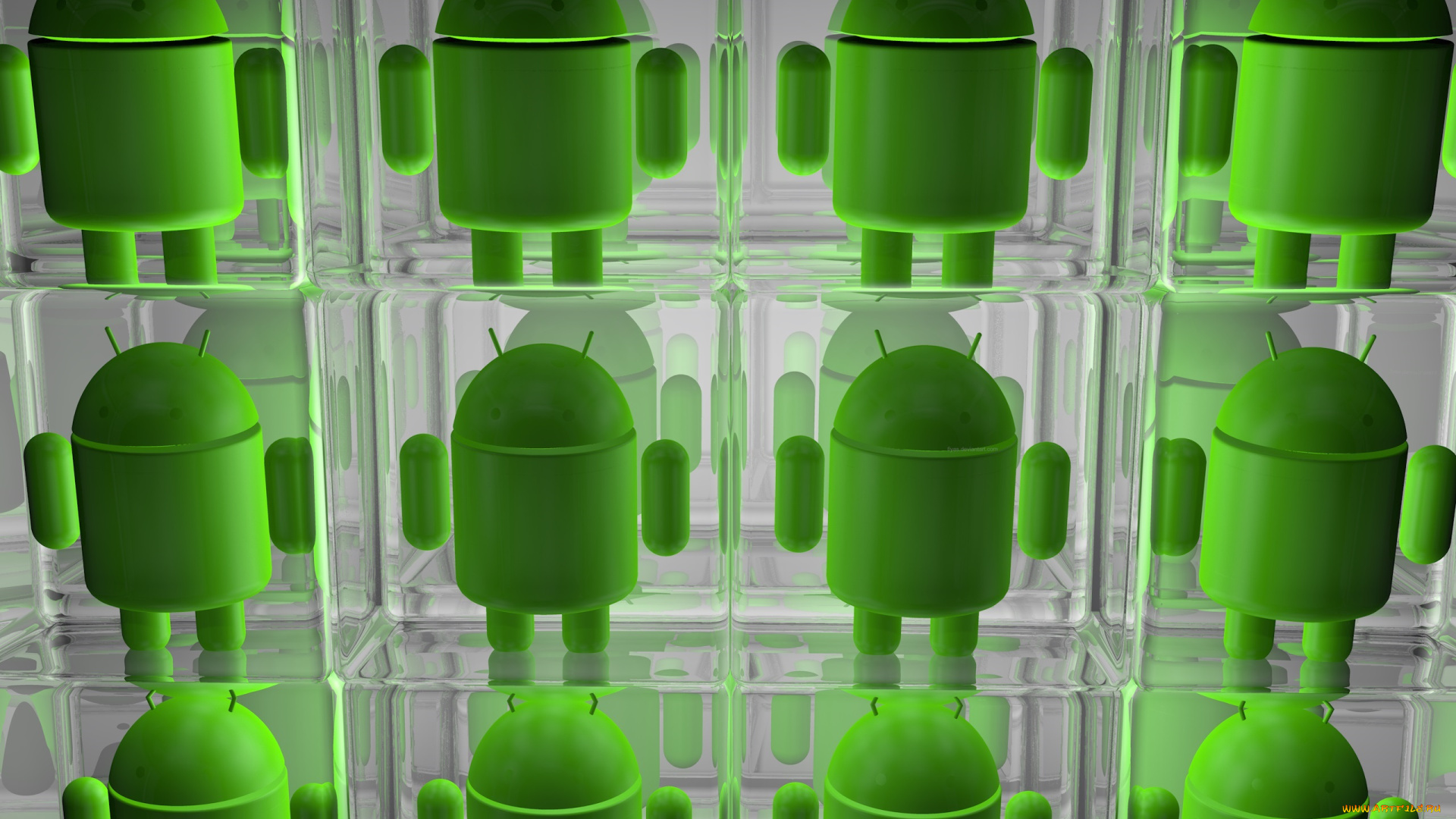 компьютеры, android, зеленый, много