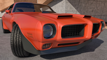 Картинка автомобили 3д pontiac 1973