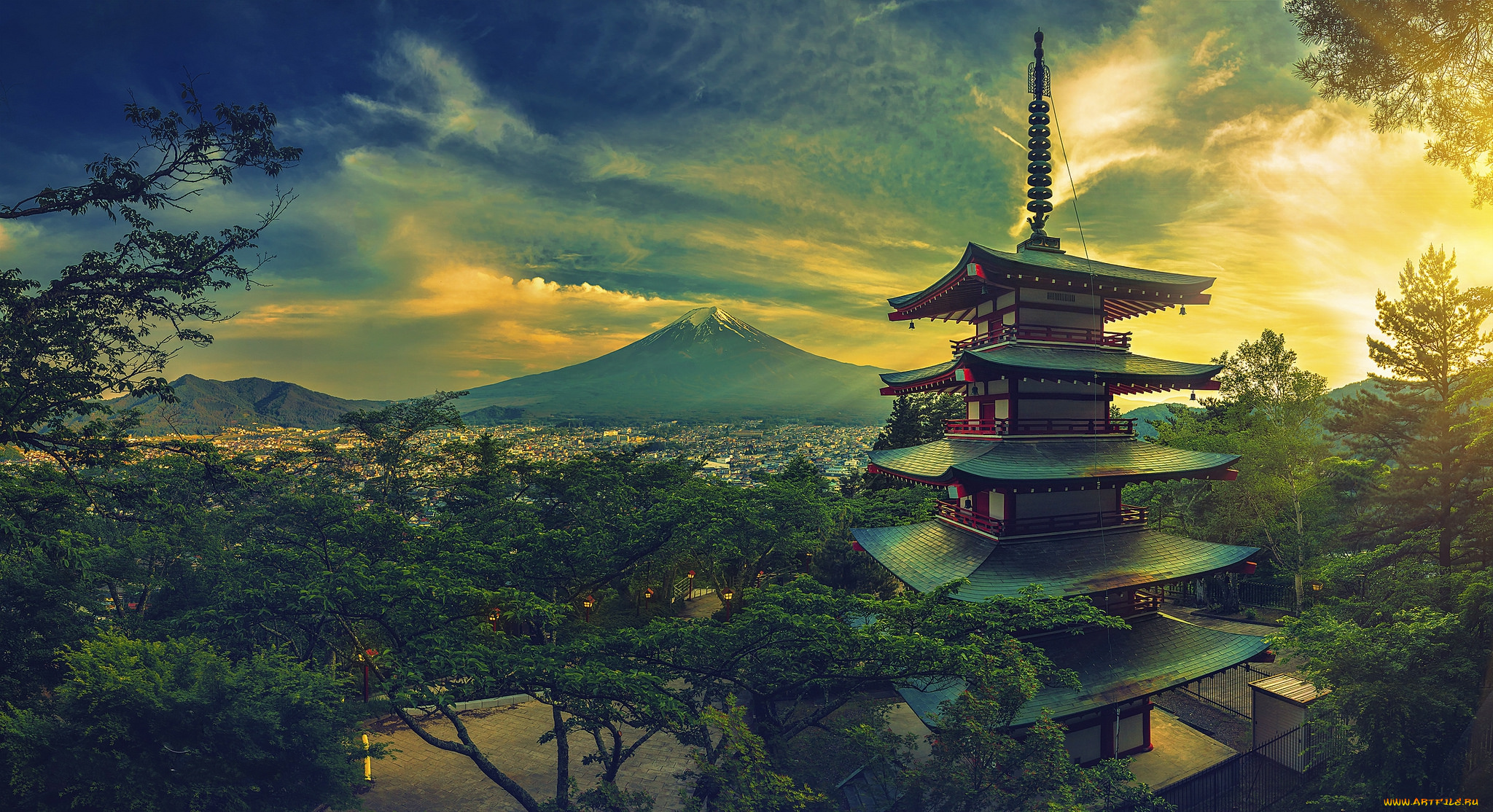japanese, pagoda, города, -, буддийские, и, другие, храмы, простор