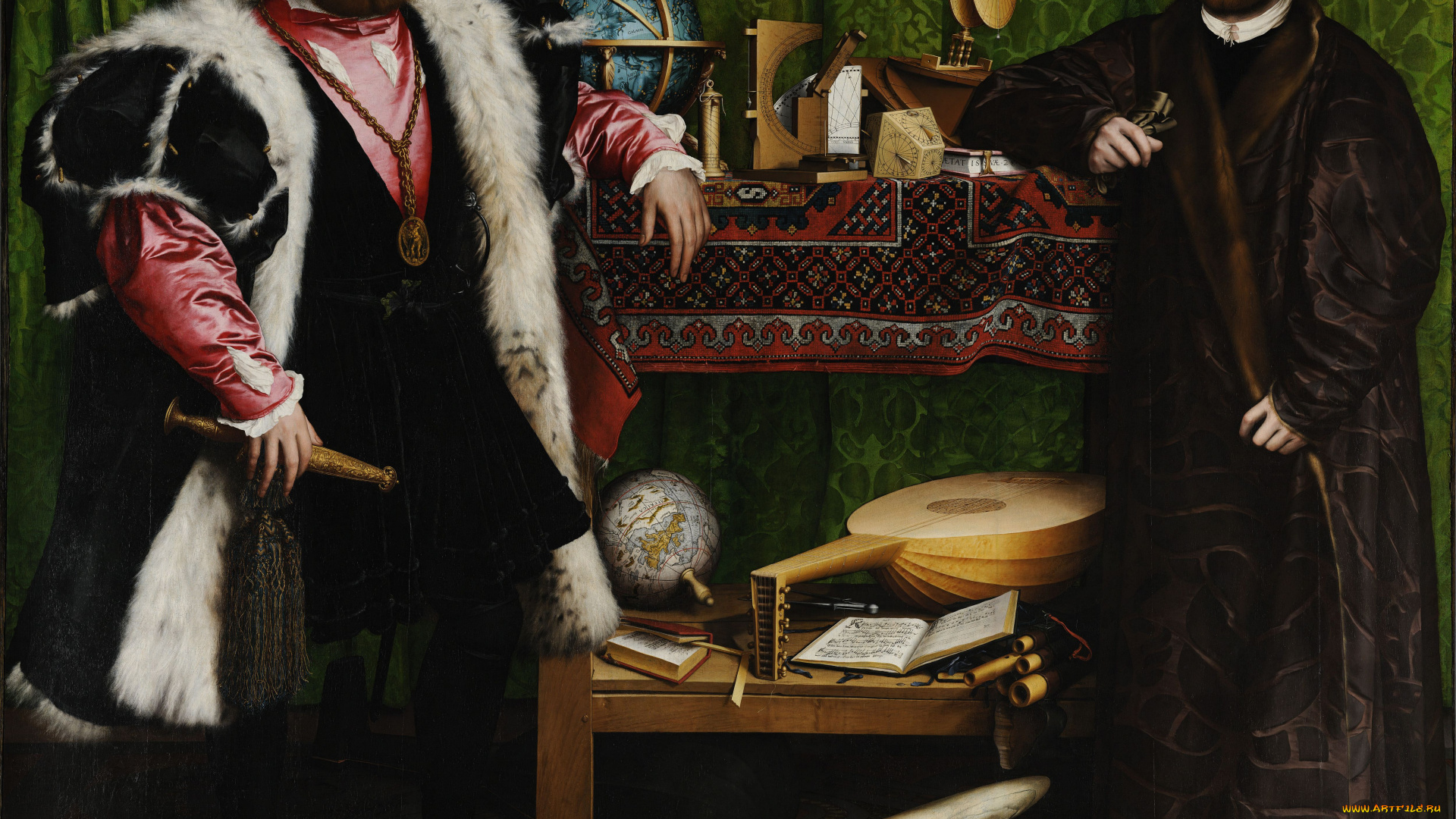 hans, holbein, the, younger, ambassadors, рисованные, дипломаты