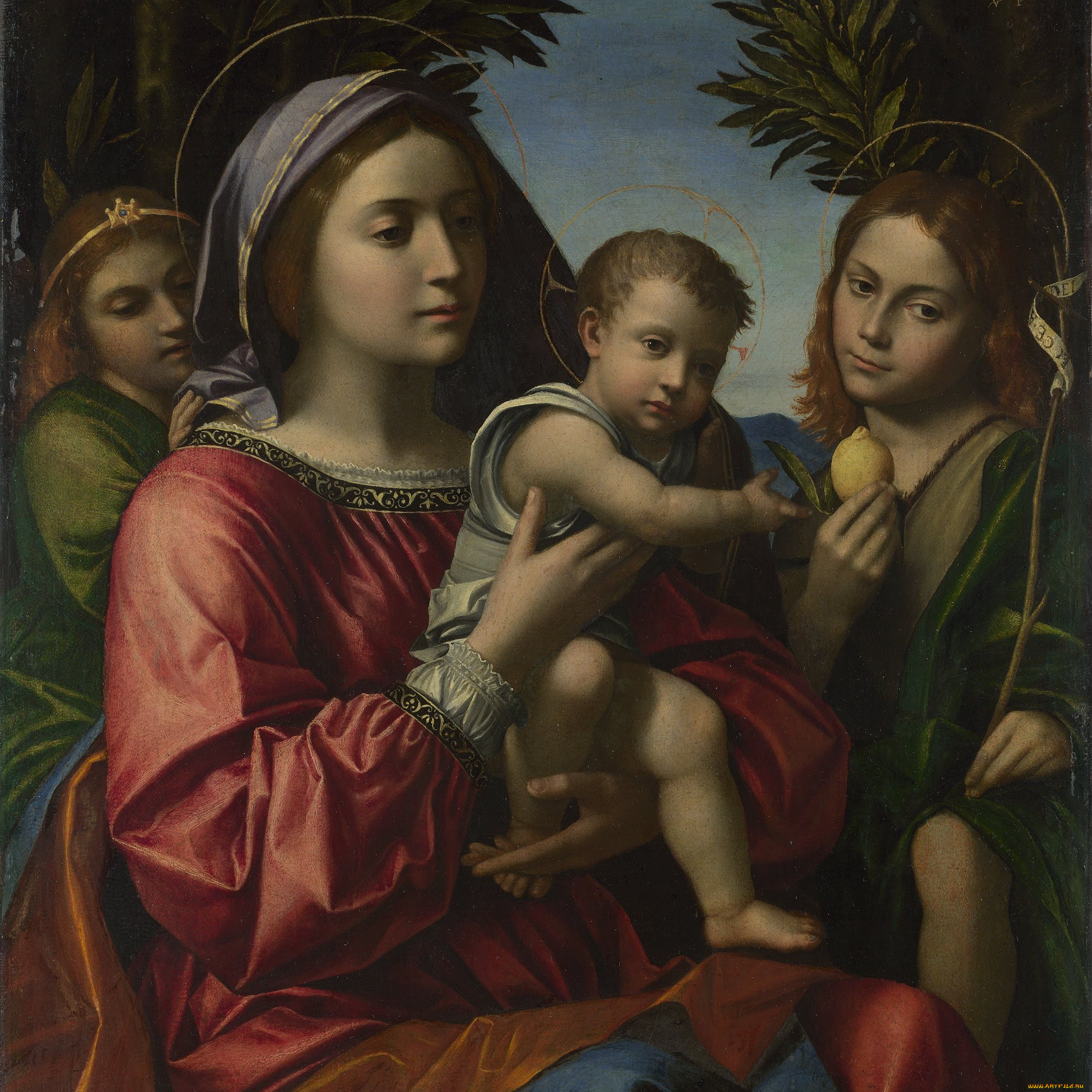 paolo, morando, the, virgin, and, child, with, baptist, an, angel, рисованные