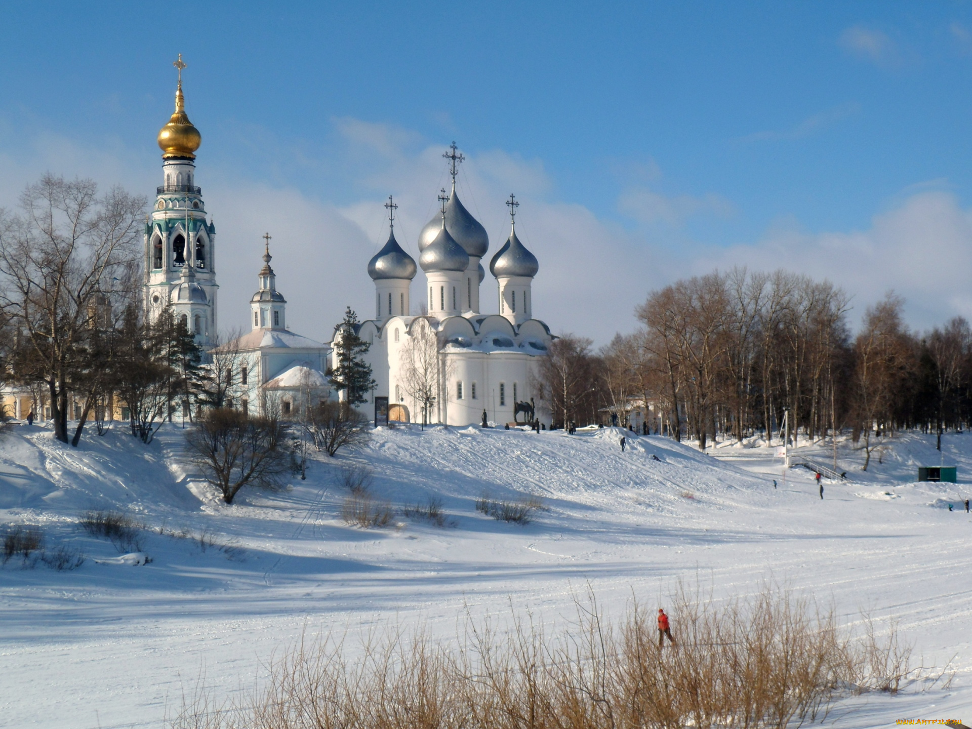 вологда, , россия, города, -, православные, церкви, , монастыри, снег, купола, зима