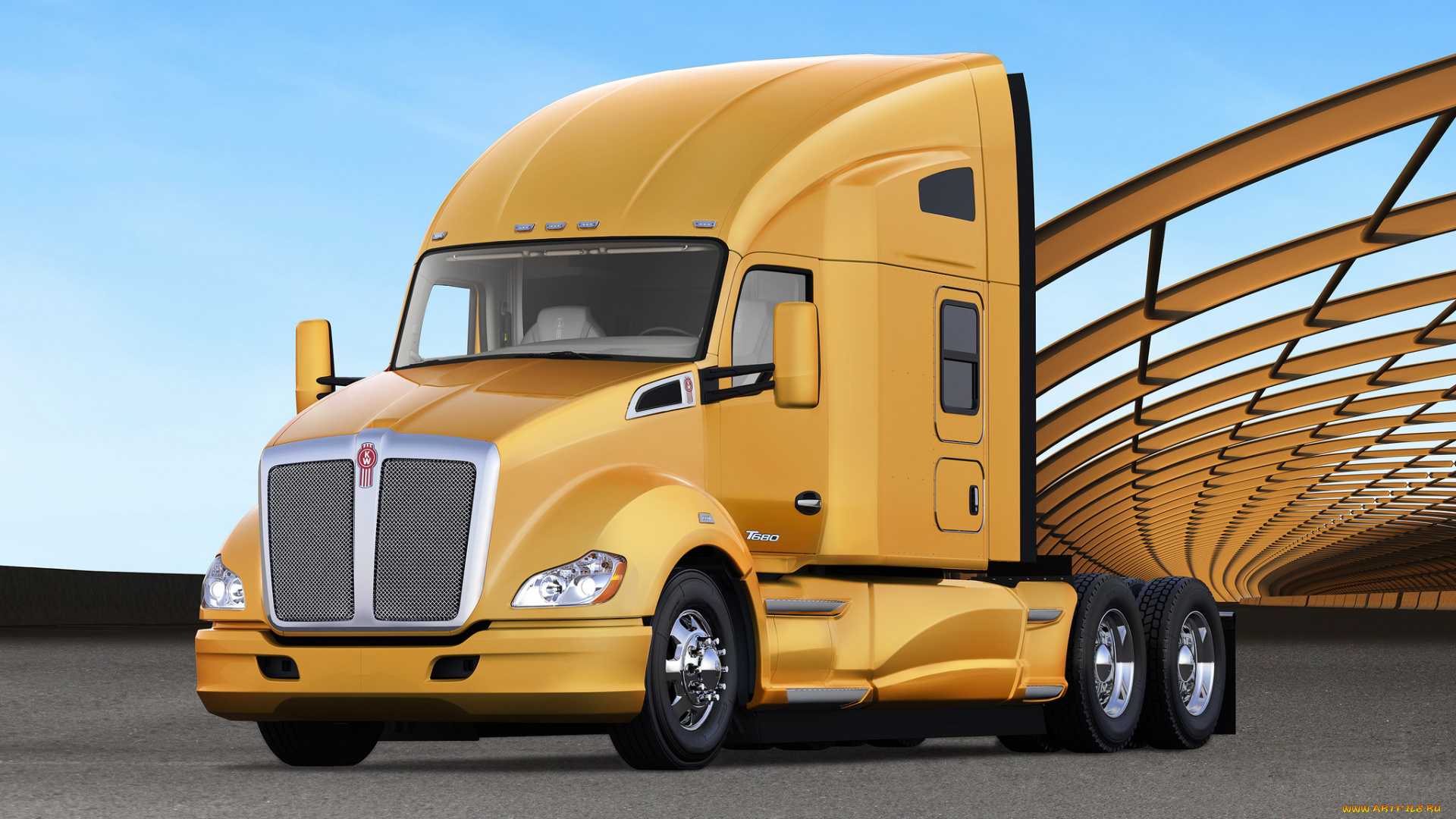 kenworth, t680, автомобили, kenworth, седельный, грузовик, тяжелый, тягач