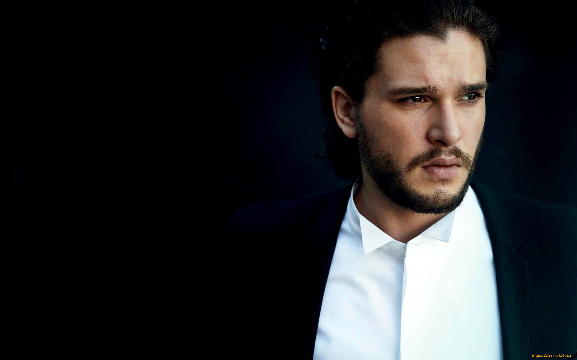 мужчины, kit, harington, бородка, усы