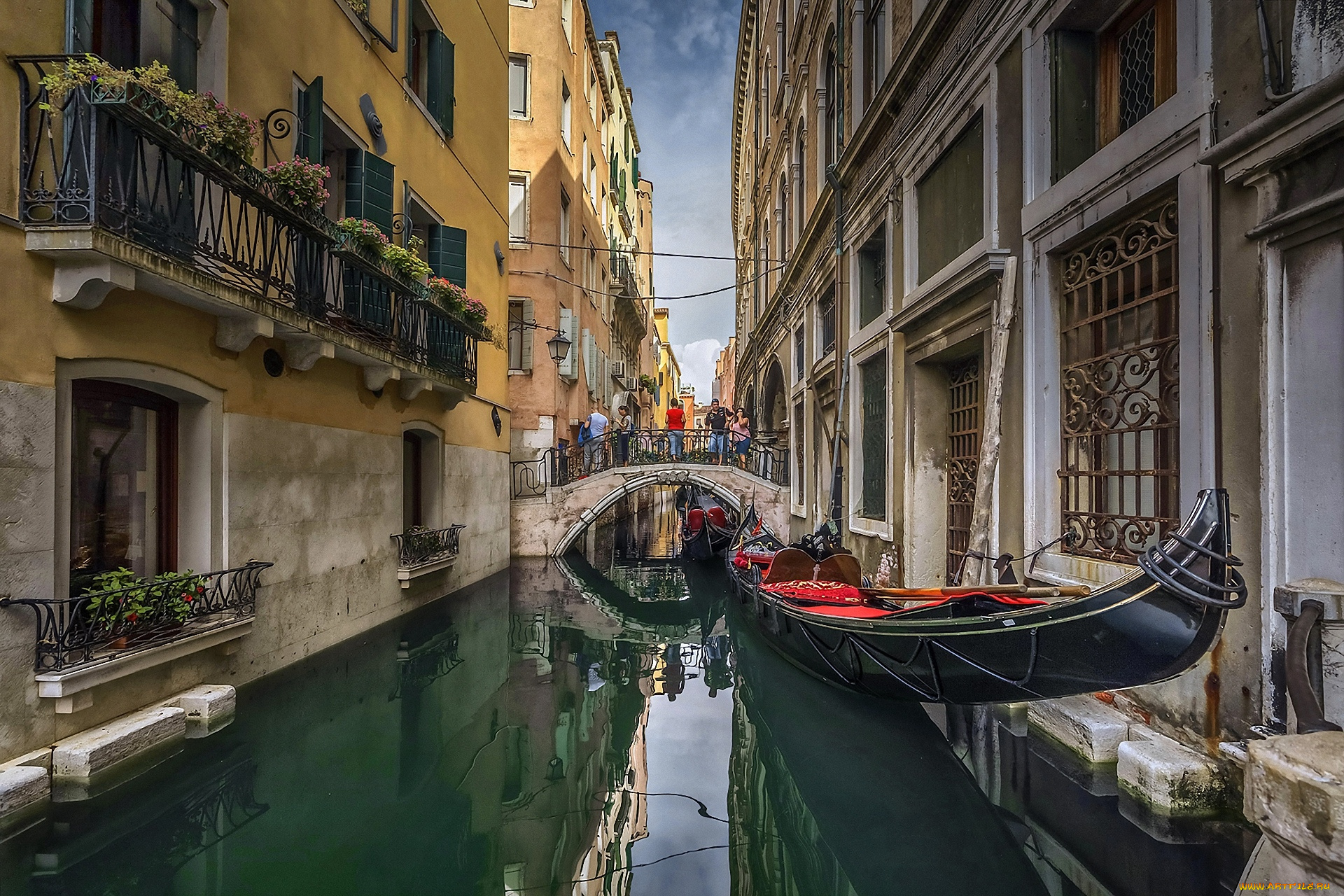 города, венеция, , италия, венеция, улица, лодка