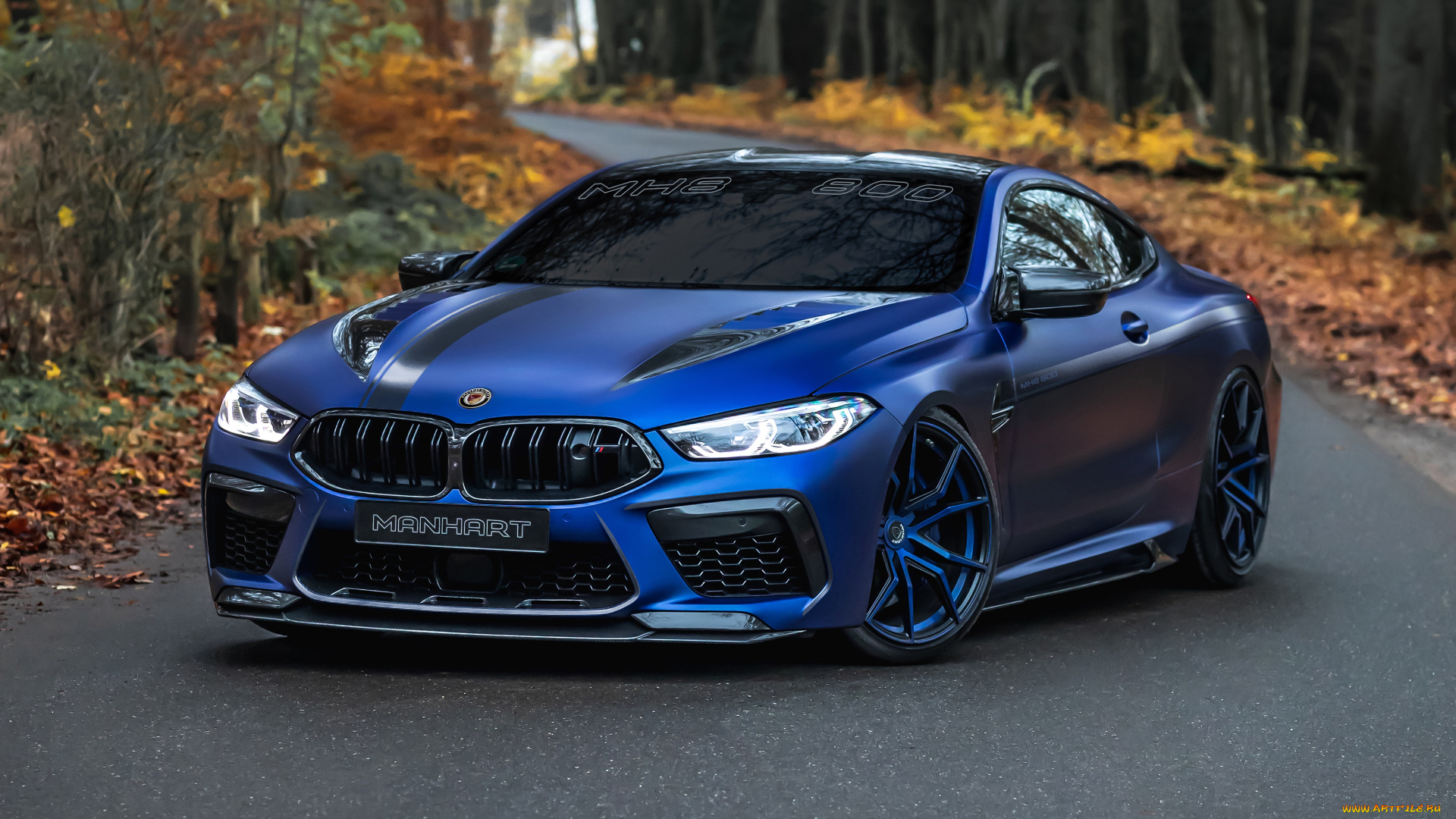 автомобили, bmw, m8, manhart, mh8, 800, купе, дорога, лес, gran, coupe, мощный