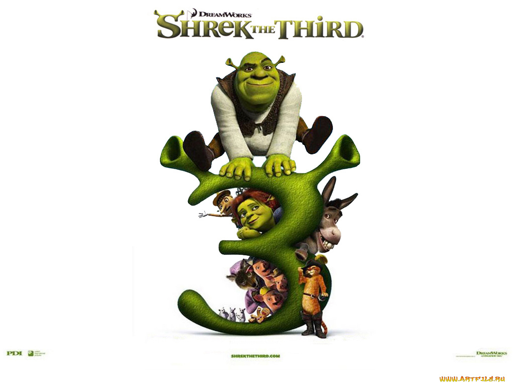 мультфильмы, shrek, the, third