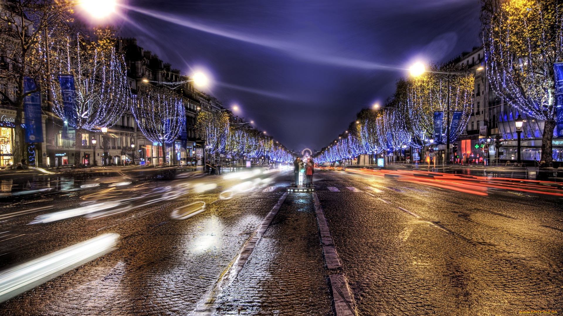 the, parisian, boulevard, города, париж, франция