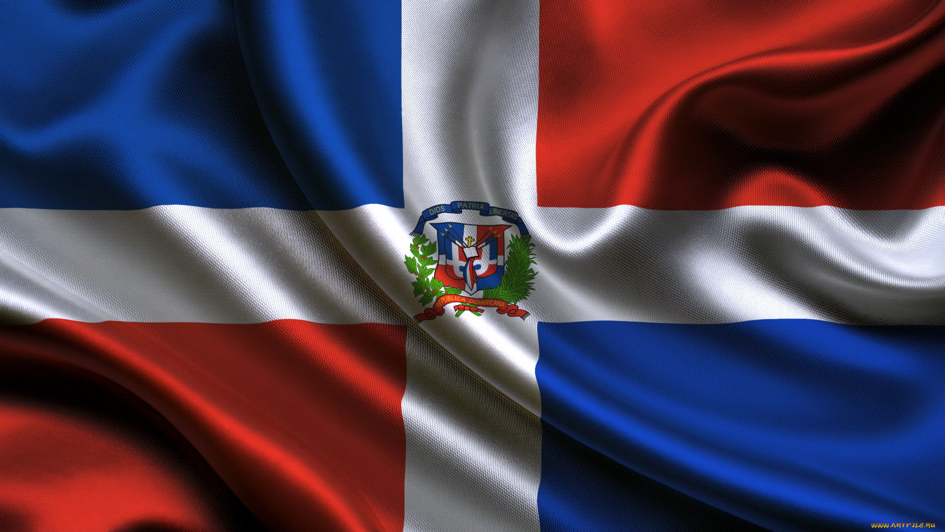 флаг, доминиканской, республики, разное, флаги, гербы, dominican, republic, республика, доминиканская, flag