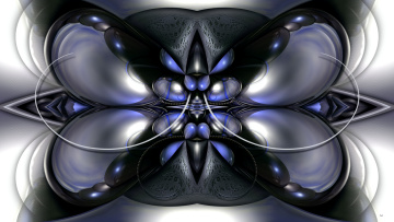 Картинка 3д графика fractal фракталы фон узор изгибы