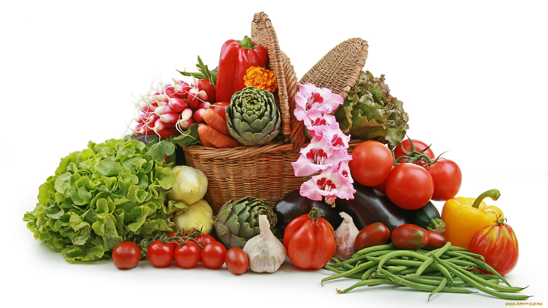 еда, овощи, редис, помидоры, артишок, перец, томаты