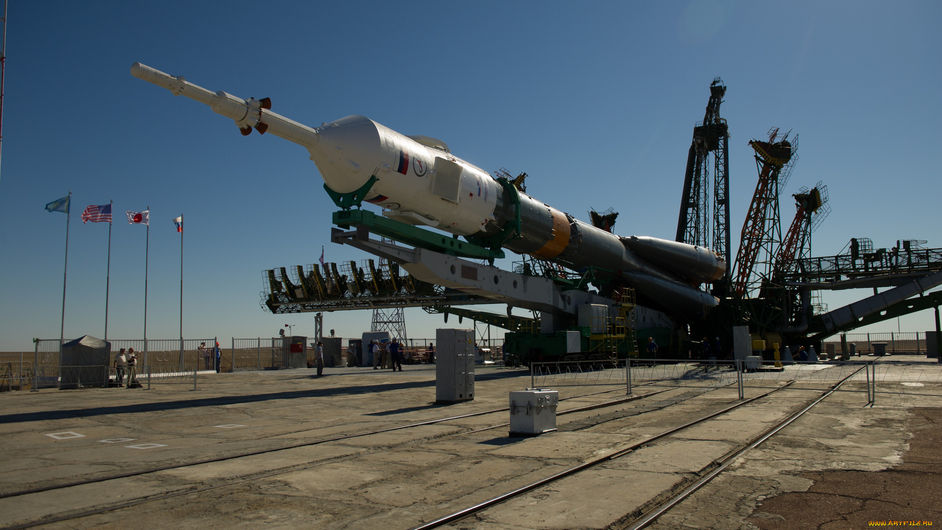 soyuz, tma-05m, космос, космодромы, стартовые, площадки, установка, платформа, ракетоноситель