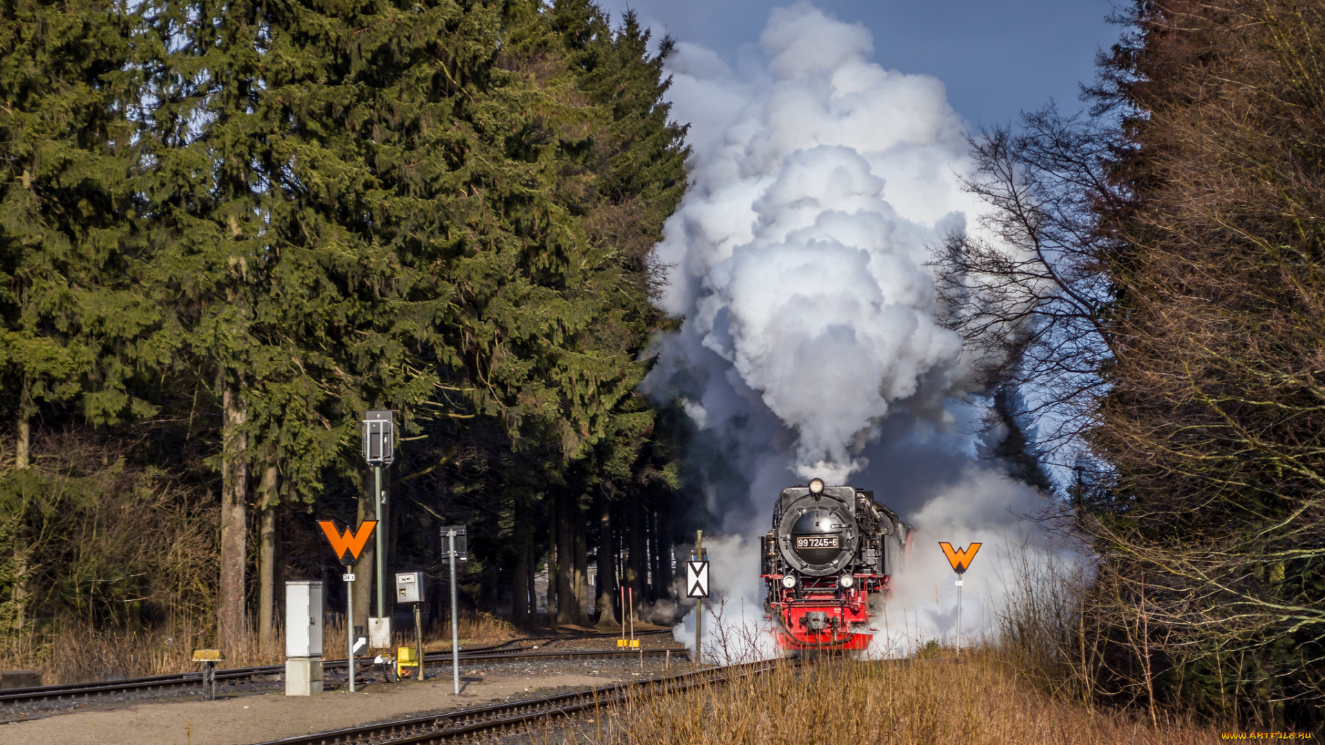 техника, паровозы, паровоз, рельсы