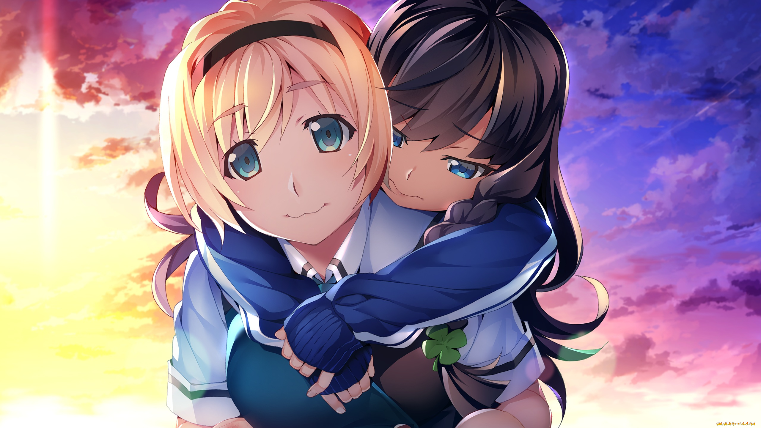 аниме, grisaia, no, kajitsu, девушка, взгляд, фон