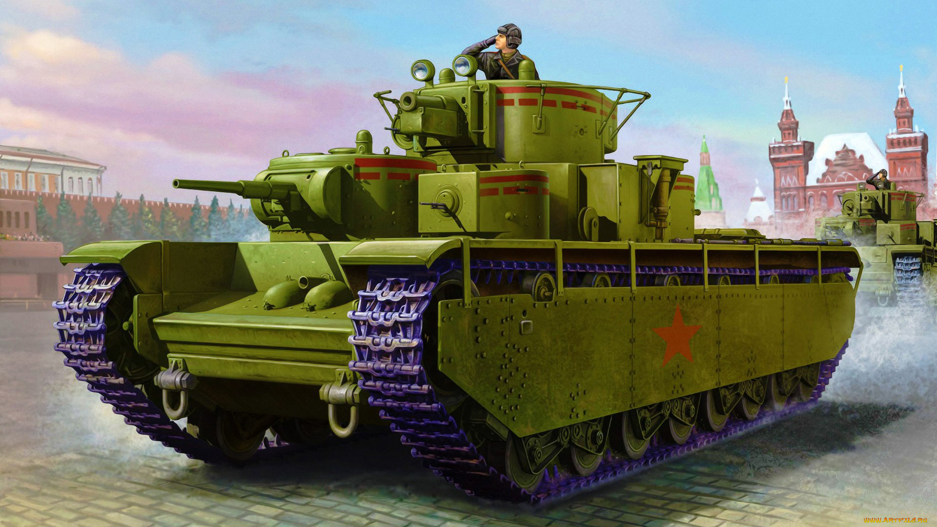рисованное, армия, т-35