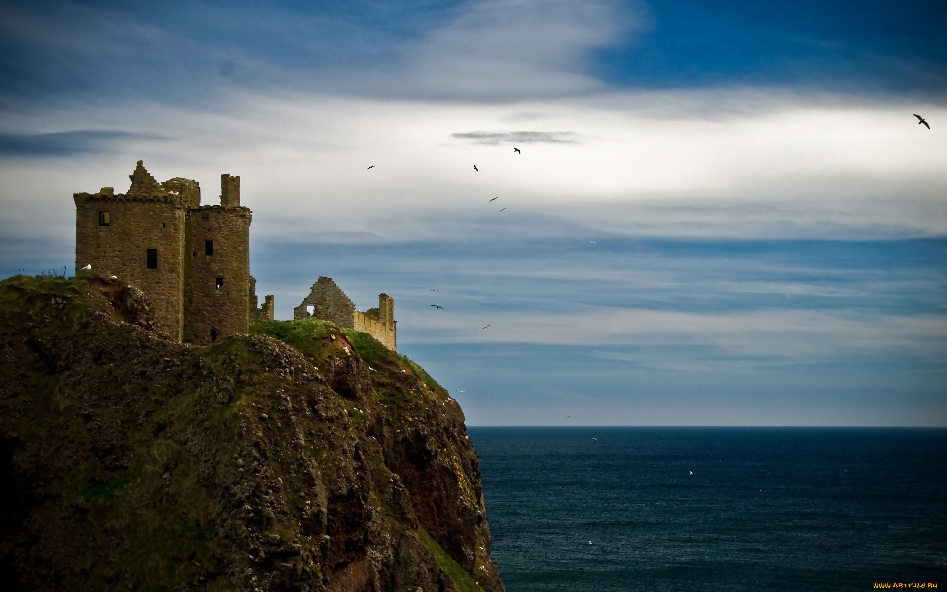 dunnottar, castle, aberdeenshire, scotland, города, замки, англии, dunnottar, castle