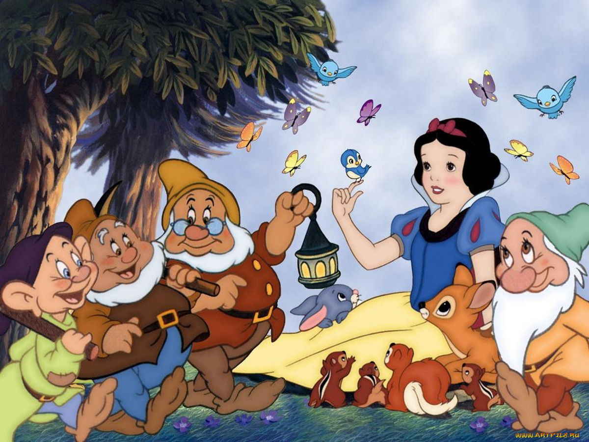 мультфильмы, snow, white, and, the, seven, dwarfs, disney, белоснежка, гномы