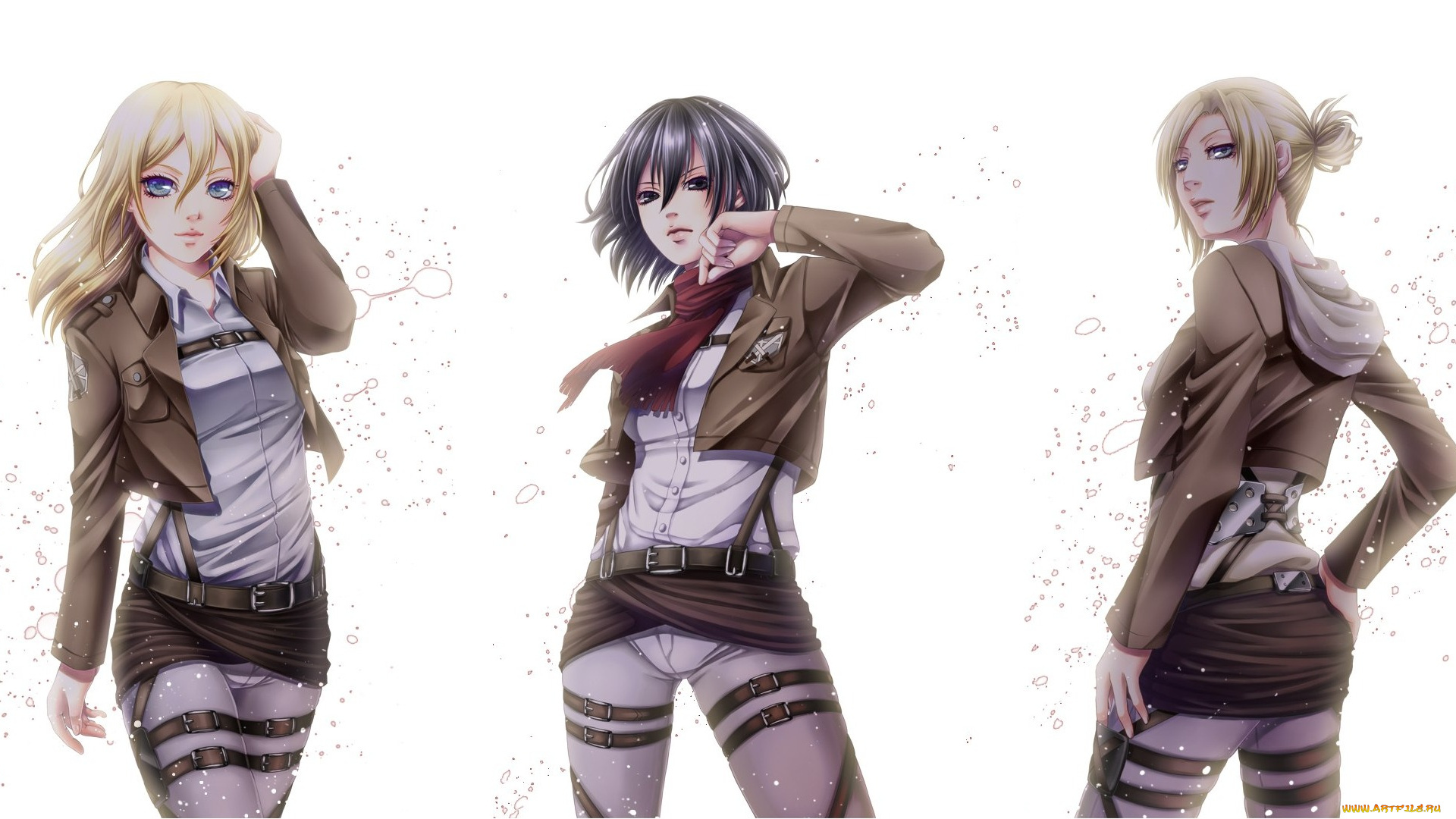 аниме, shingeki, no, kyojin, anime, achikoako, christa, renz, annie, leonhardt, mikasa, ackerman, attack, on, titan