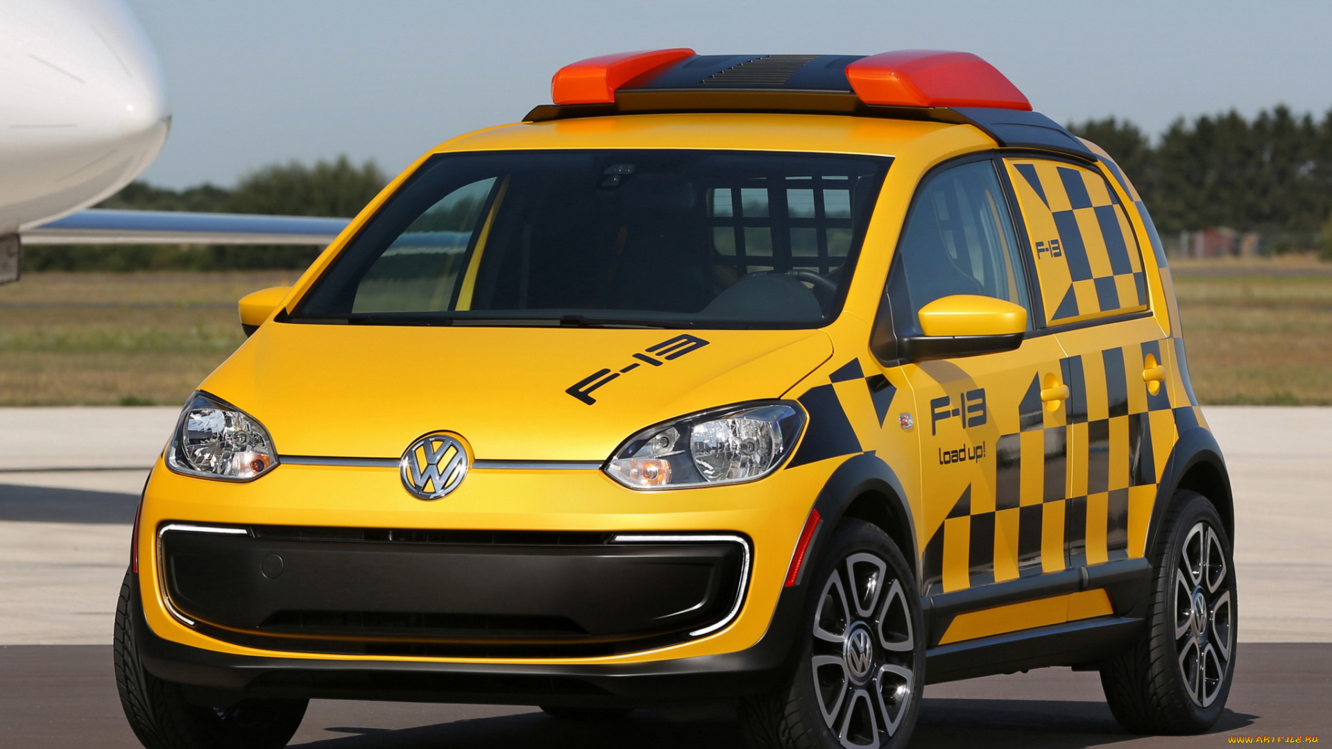 автомобили, volkswagen, желтый, 2013г, concept, e-load, up