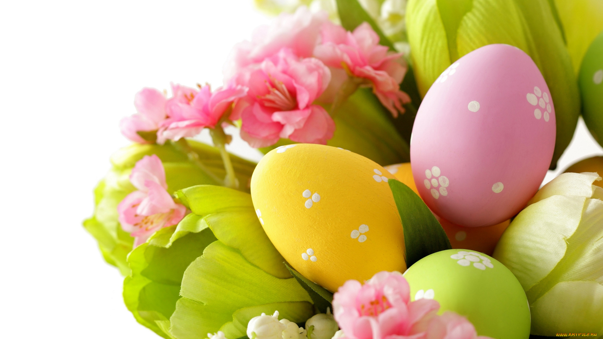 праздничные, пасха, easter, spring, nest, цветы, яйца, blossom, delicate, eggs, flowers, happy, pink, пастель, весна, pastel