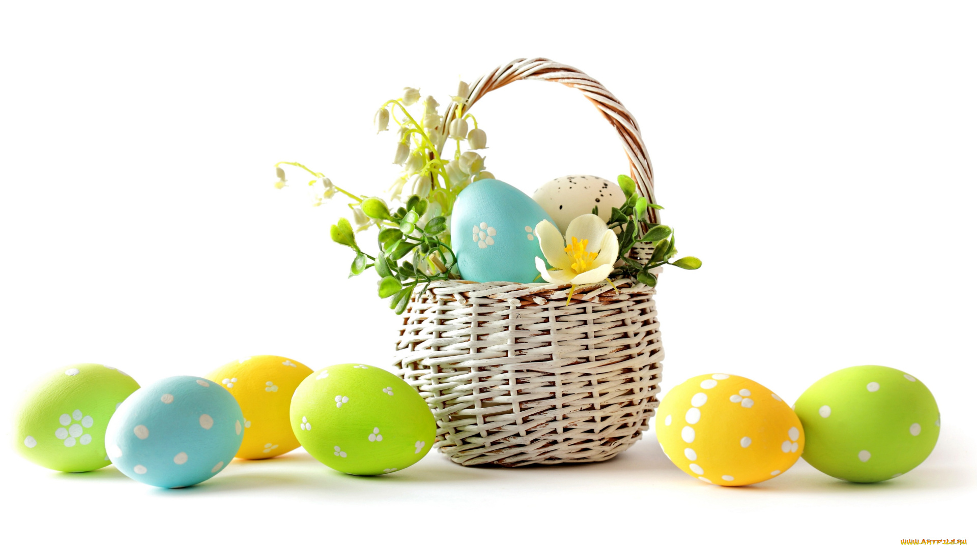 праздничные, пасха, весна, цветы, пастель, яйца, eggs, flowers, spring, easter, pastel, basket, delicate