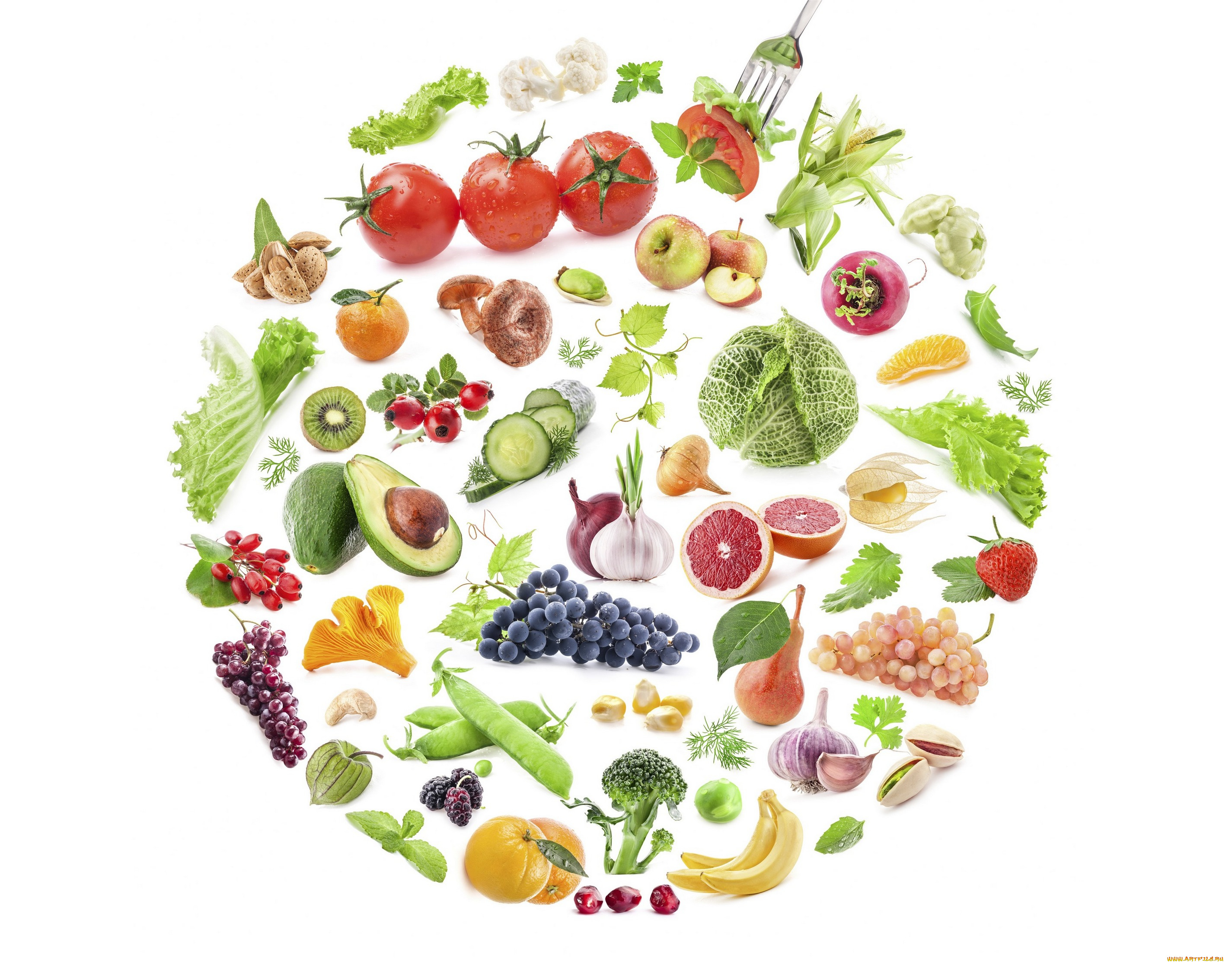 еда, разное, фрукты, ассорти, листья, цветы, овощи, ягоды, фон