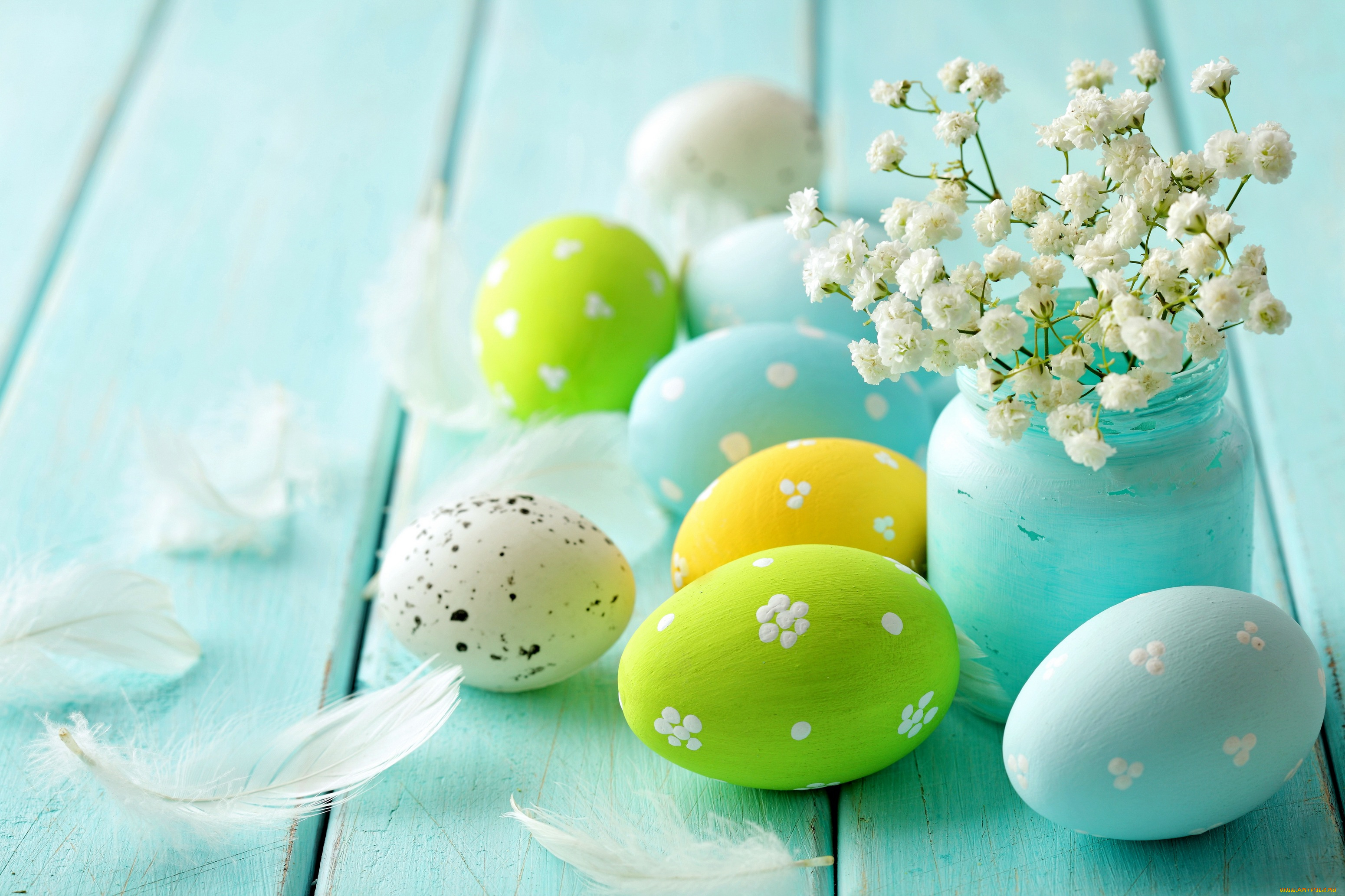 праздничные, пасха, цветы, easter, flowers, яйца, spring, delicate, pastel, blue, eggs, весна, пастель, дерево