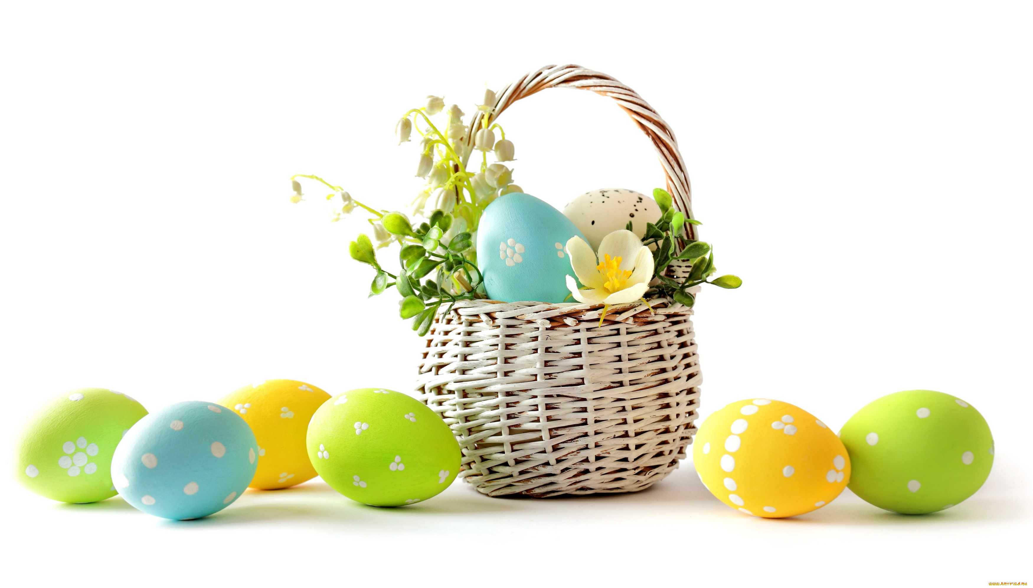 праздничные, пасха, весна, цветы, пастель, яйца, eggs, flowers, spring, easter, pastel, basket, delicate