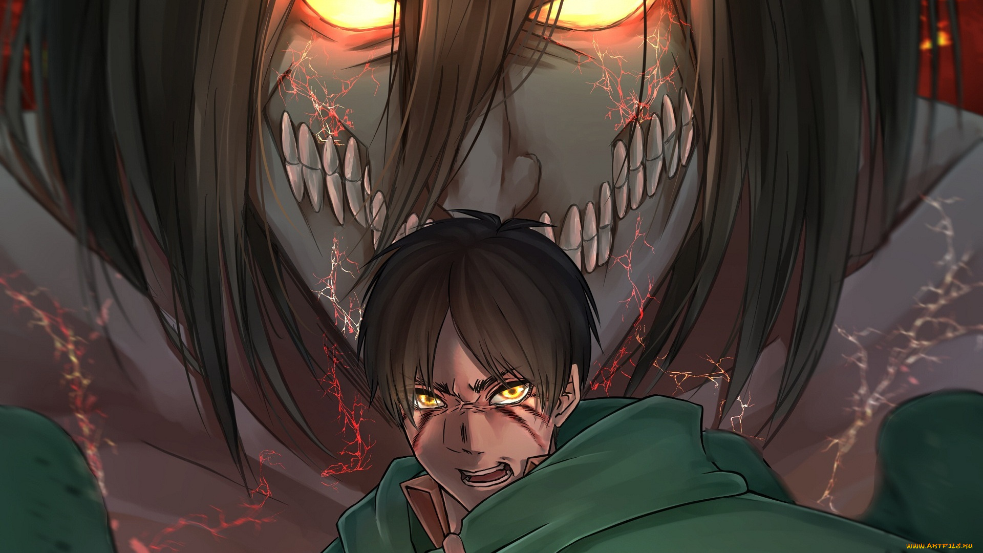 аниме, shingeki, no, kyojin, attack, on, titan