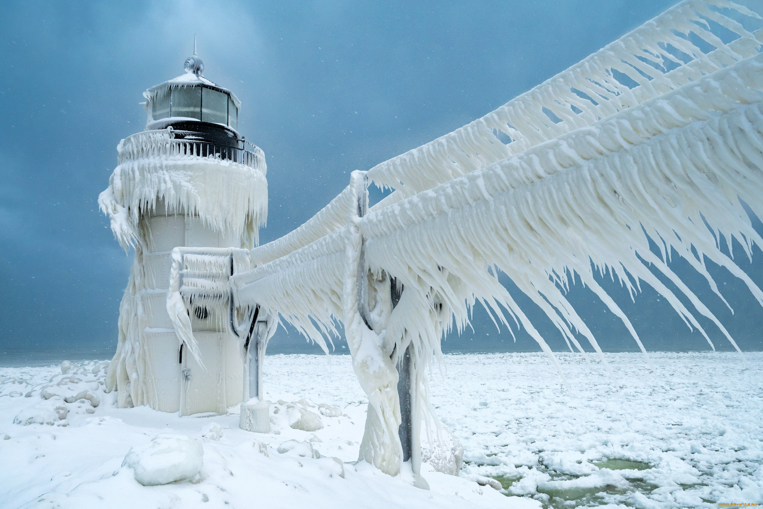 st, joseph, lighthouse, michigan, природа, маяки, st, joseph, lighthouse