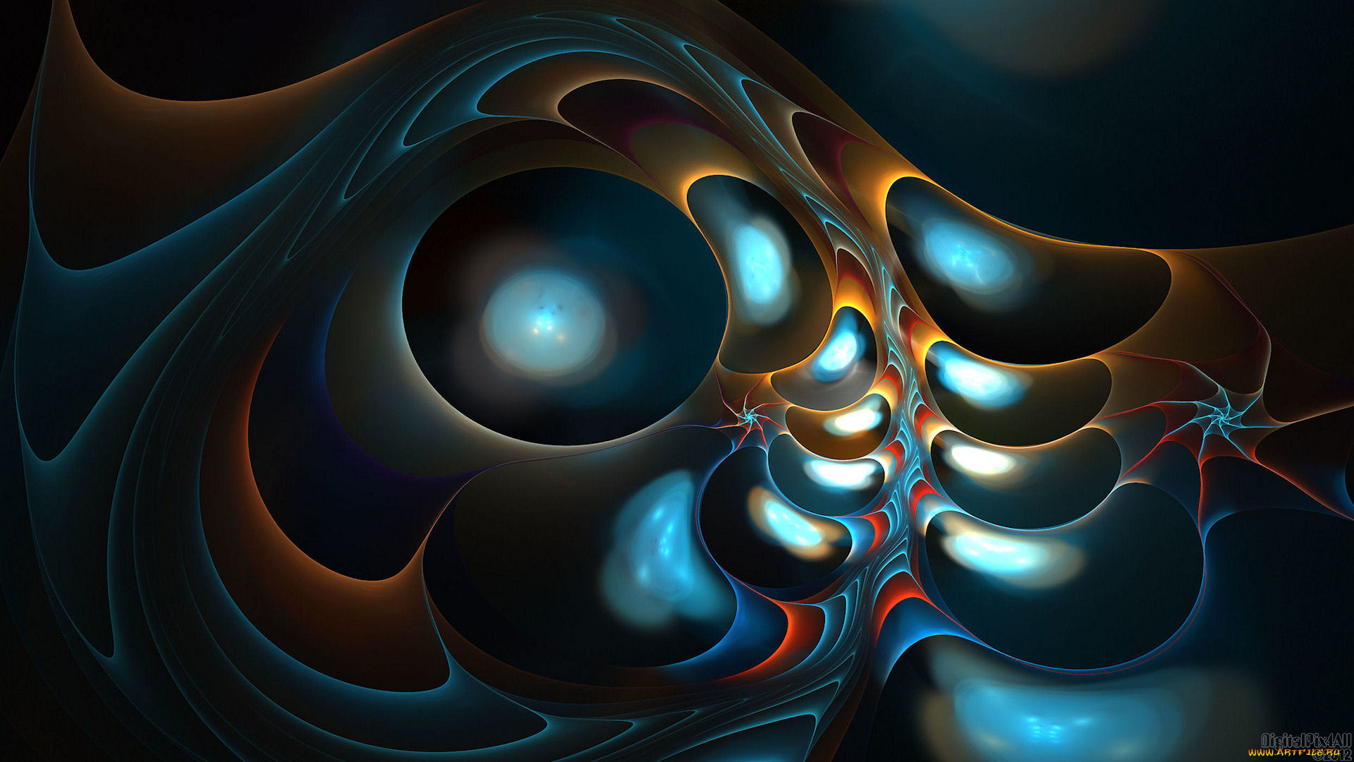 3д, графика, fractal, фракталы, цвета, узор, фон