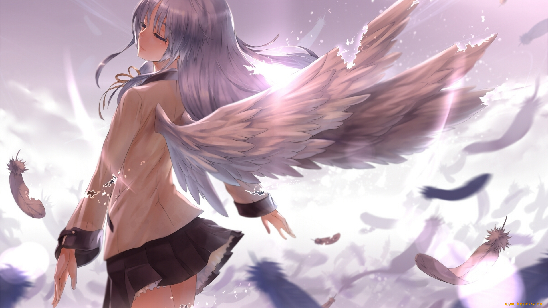 аниме, angel, beats