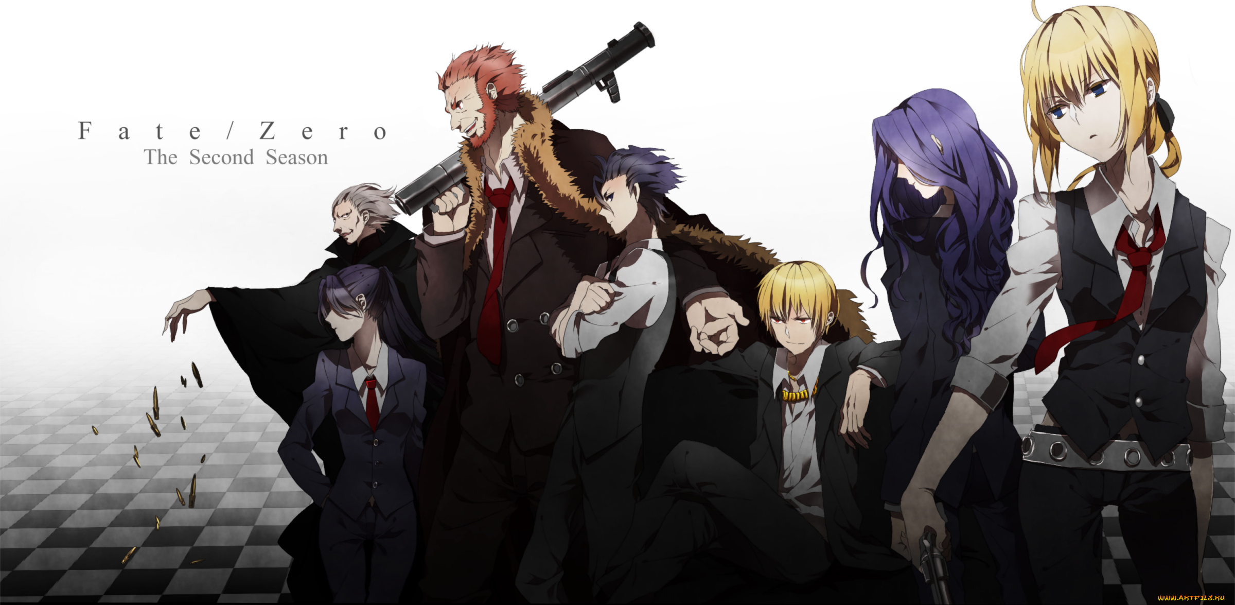 аниме, fate, zero, saber, caster, assassin, berserker, gilgamesh, lancer, rider