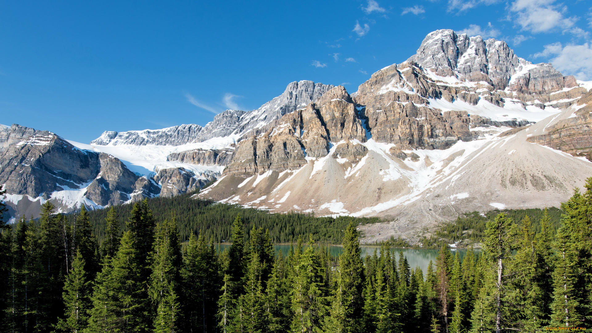 banff, national, park, canada, природа, горы, лес