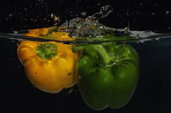 Картинка еда перец вода желтый зеленый